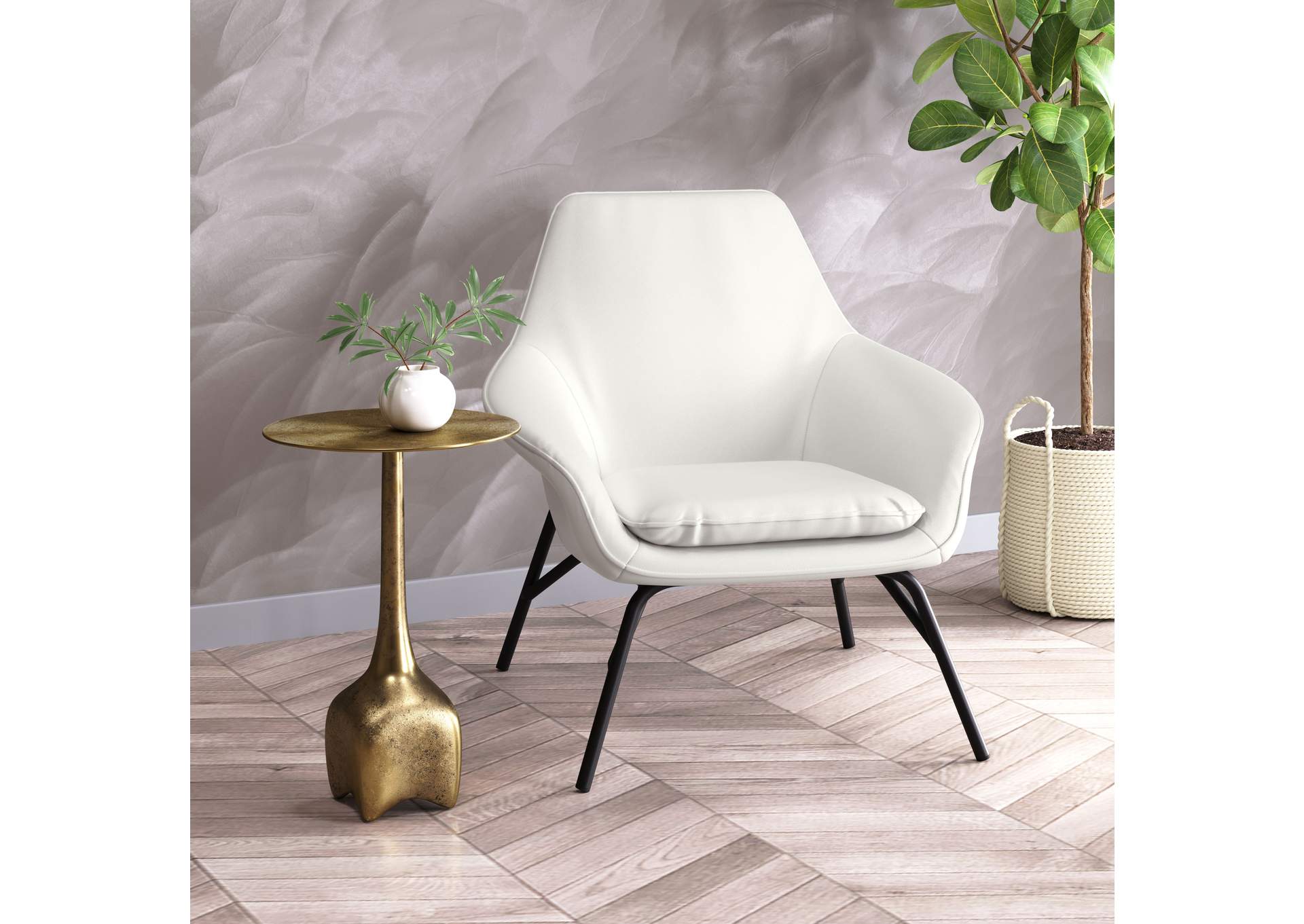 Lexi Side Table Antique Brass,Zuo