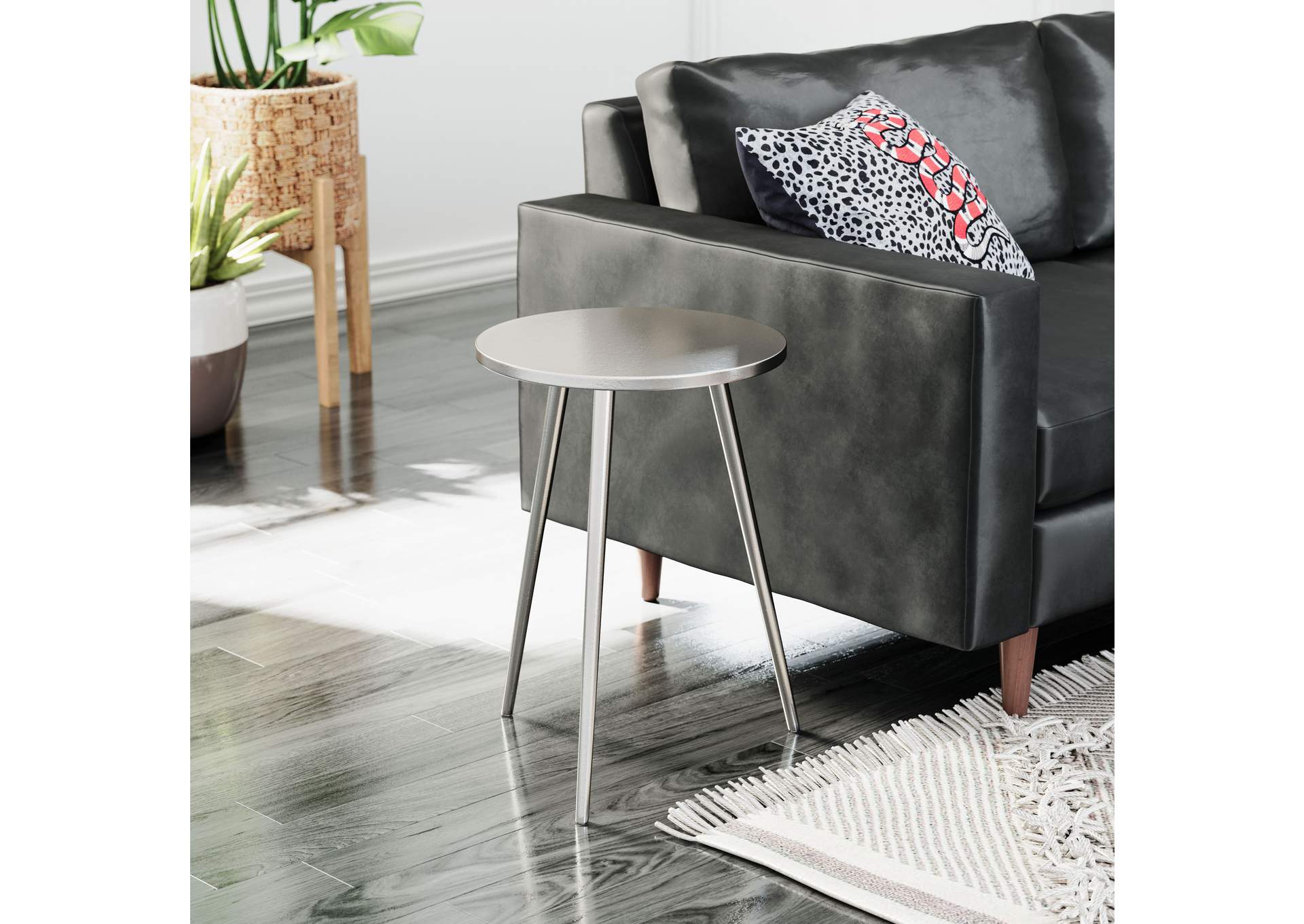 Politik Side Table Silver,Zuo