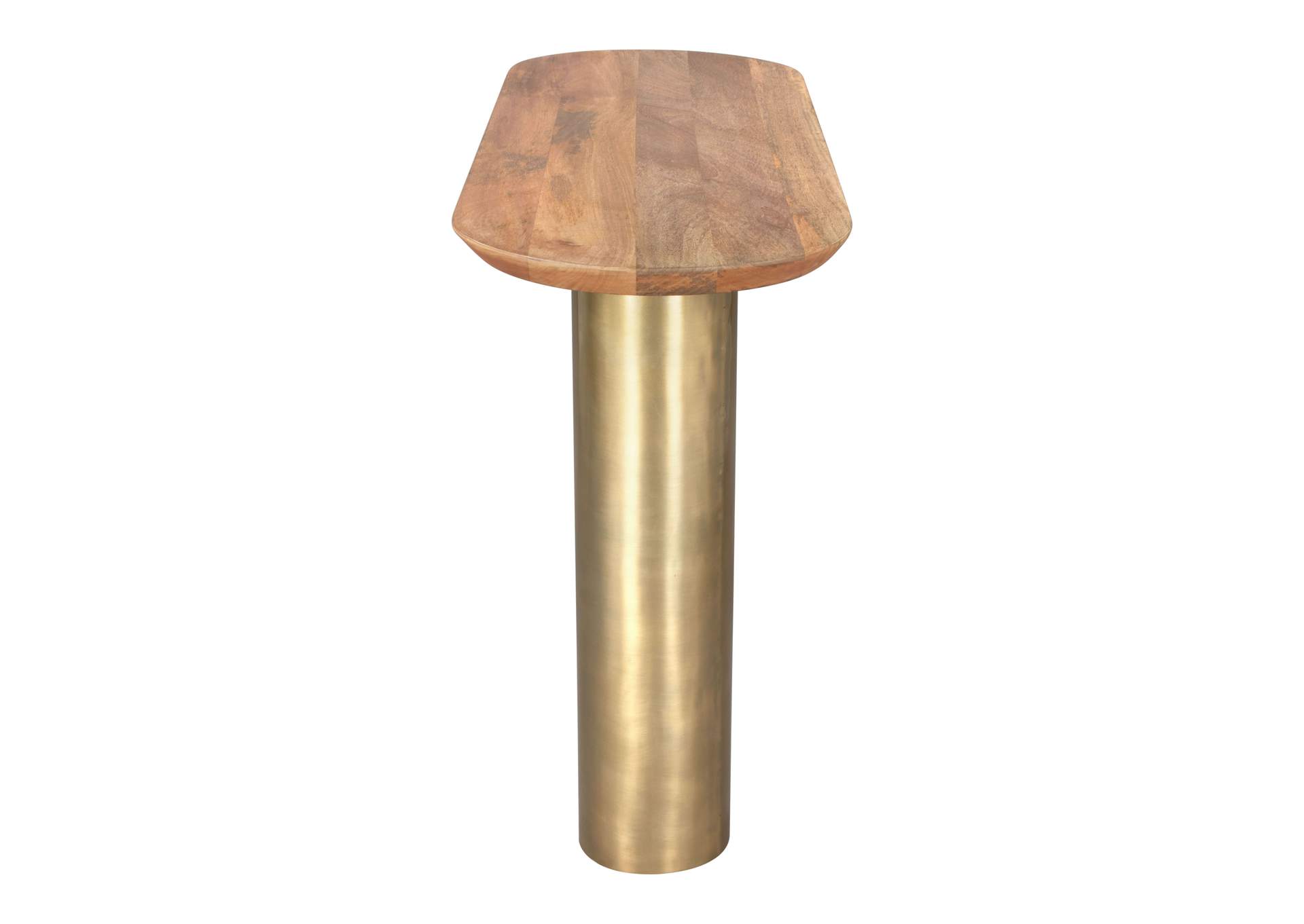 Vuite Console Table Natural & Brass,Zuo
