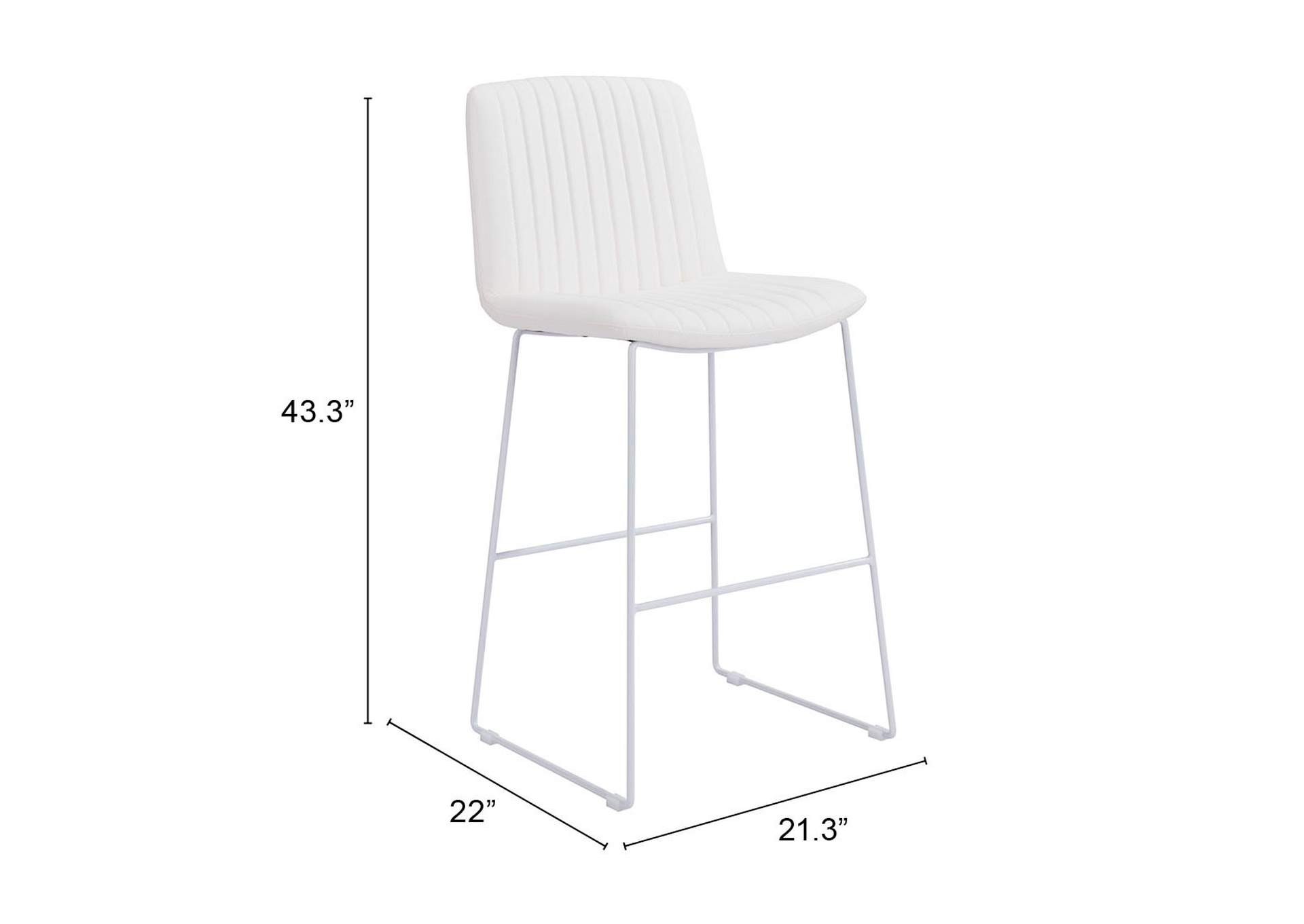 Mode Barstool (Set Of 2) White,Zuo
