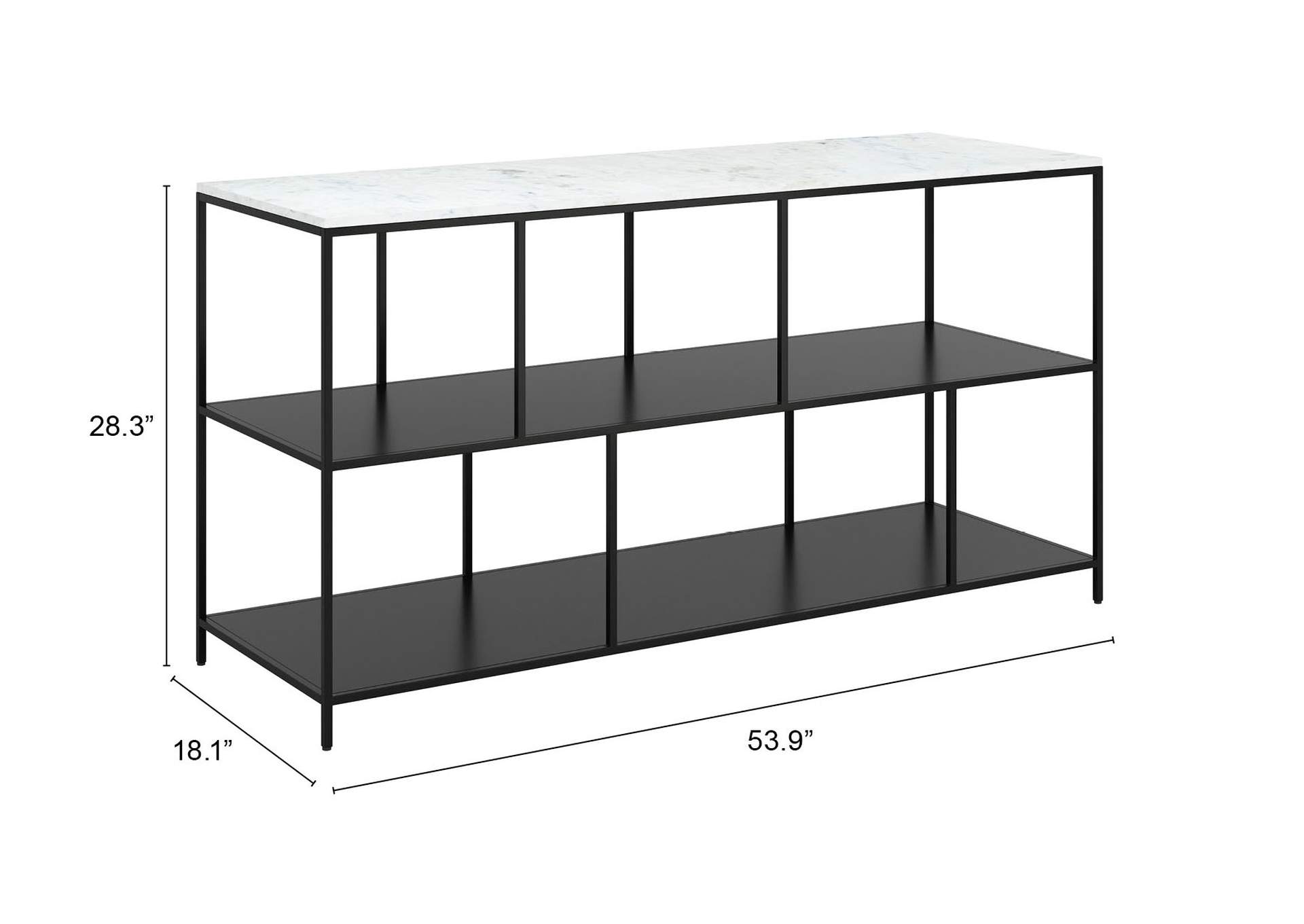Singularity Console Table White & Black,Zuo