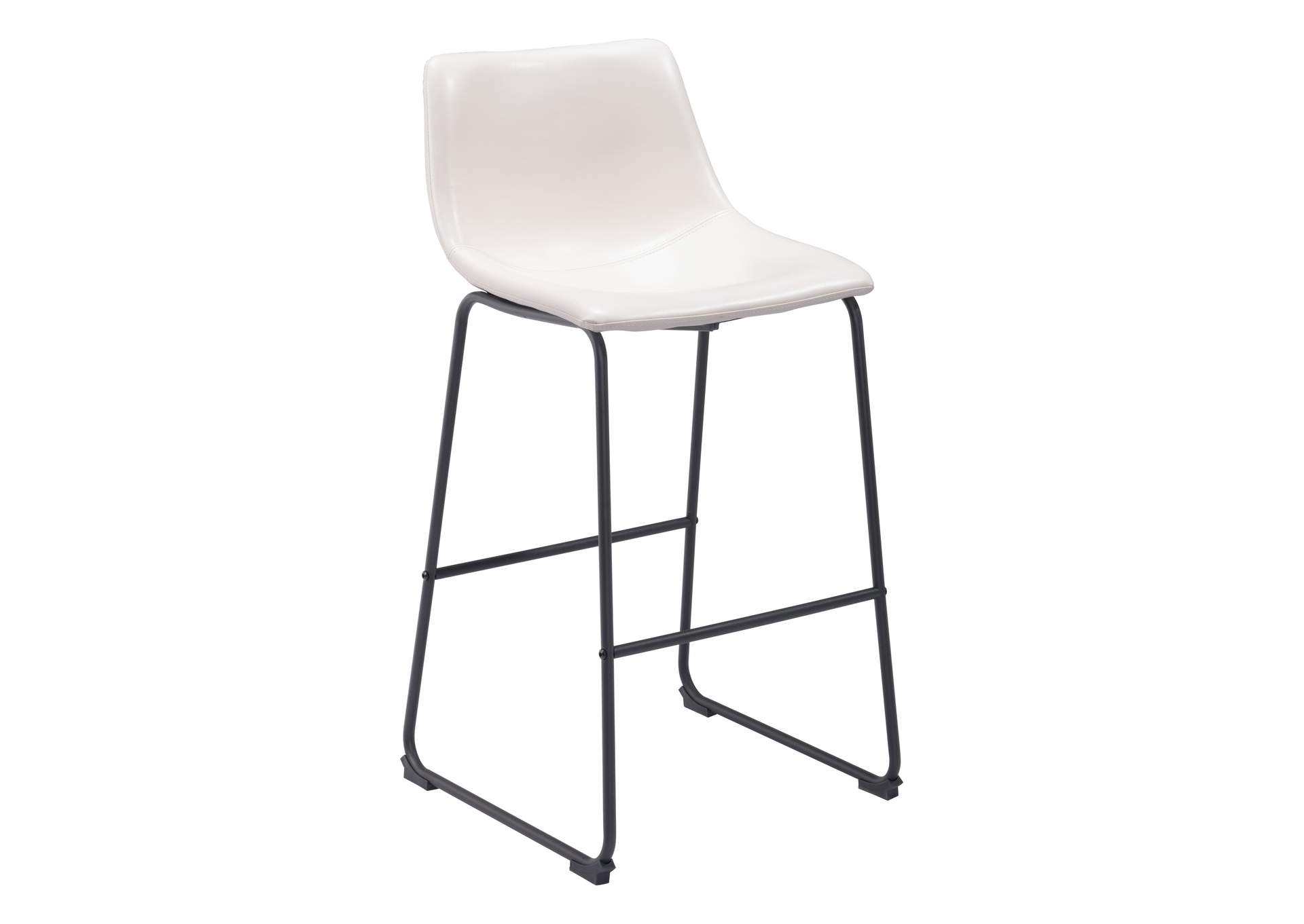 Smart Barstool (Set Of 2) Distressed White,Zuo