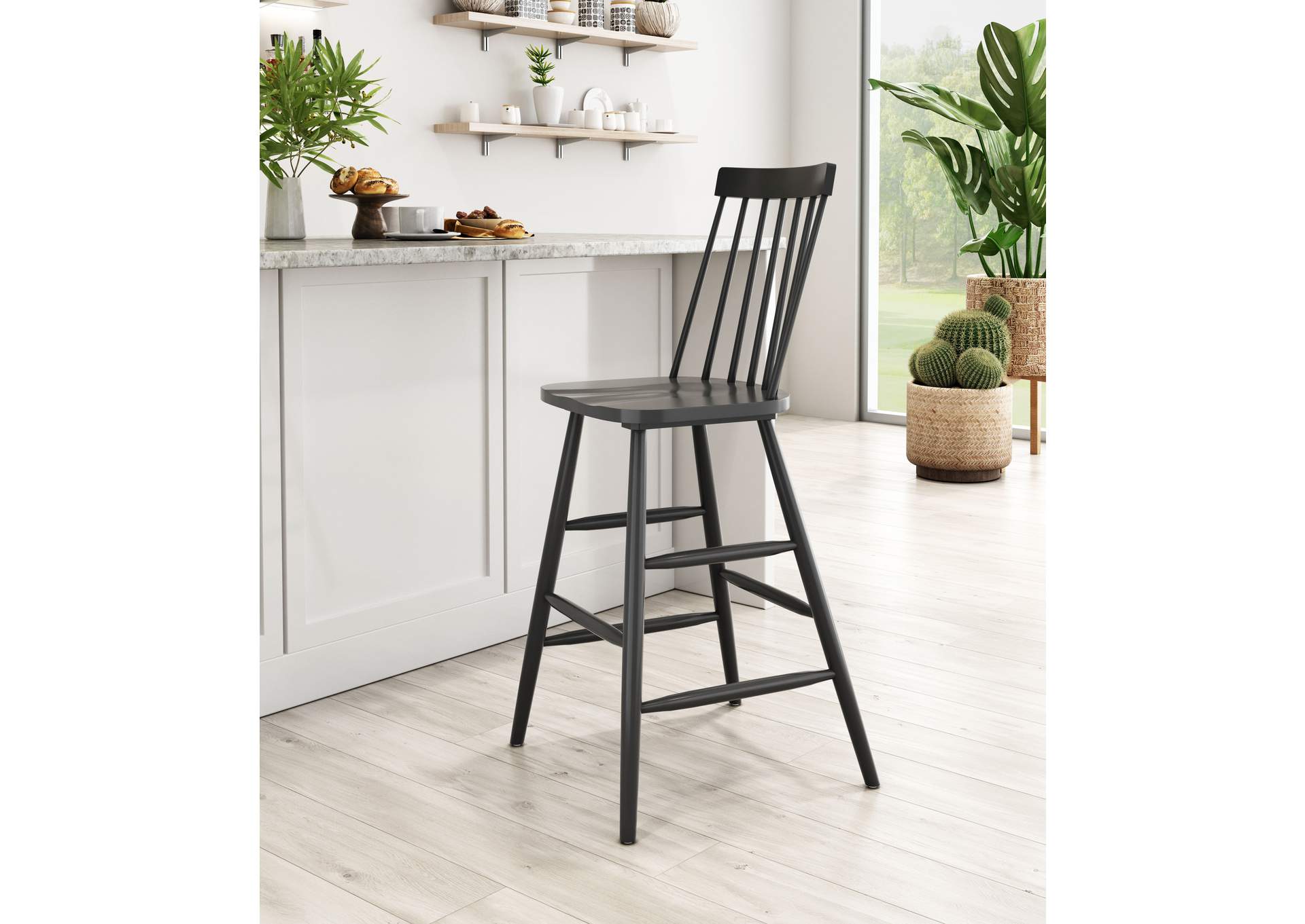 Ashley Barstool (Set Of 2) Black,Zuo
