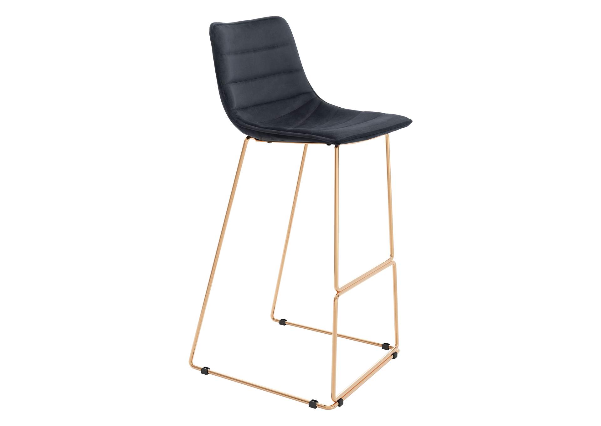 Adele Barstool (Set Of 2) Black & Gold,Zuo