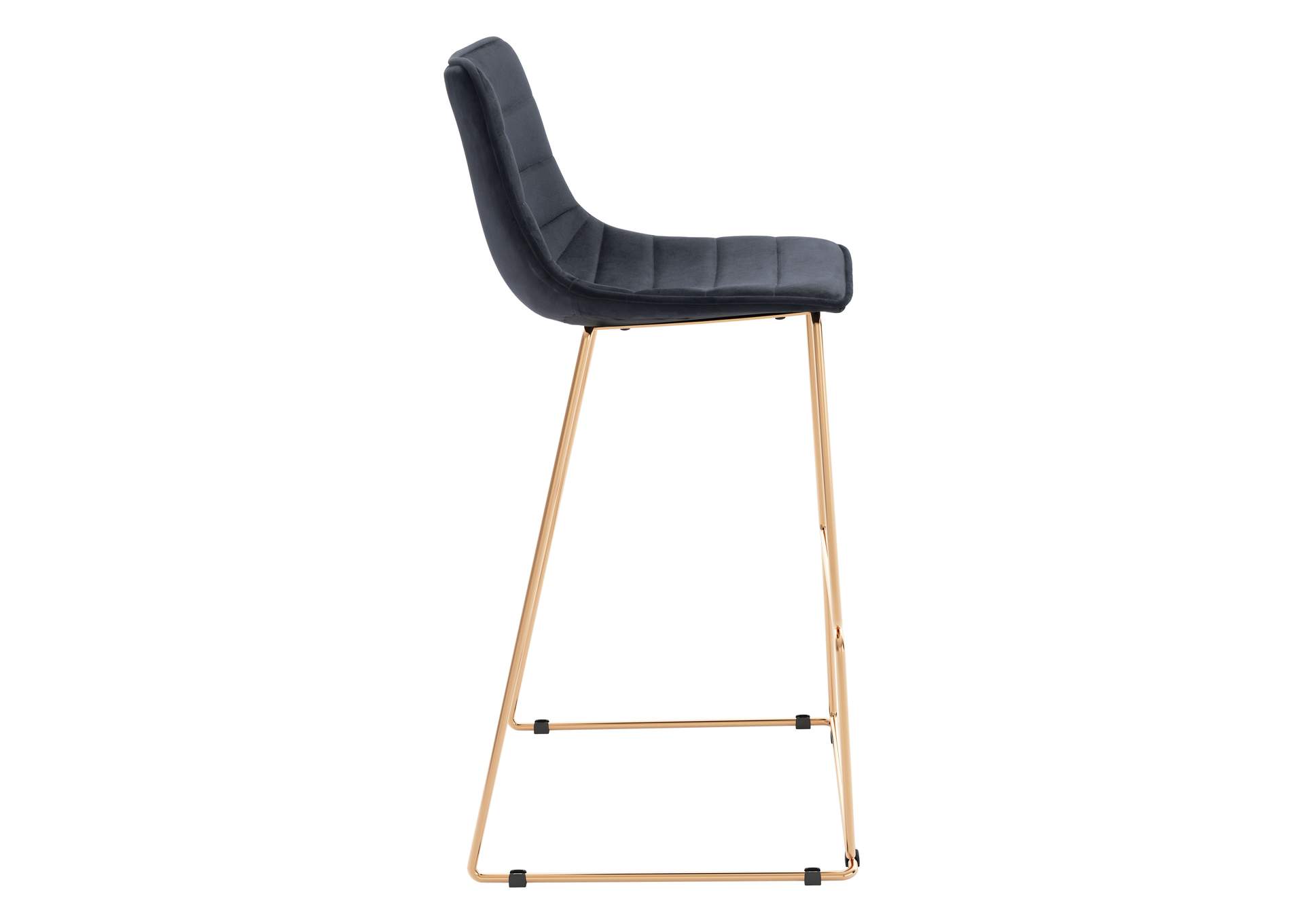 Adele Barstool (Set Of 2) Black & Gold,Zuo