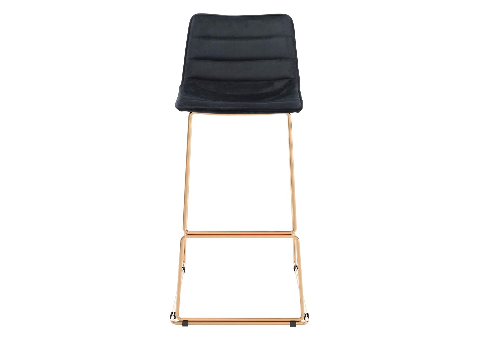 Adele Barstool (Set Of 2) Black & Gold,Zuo