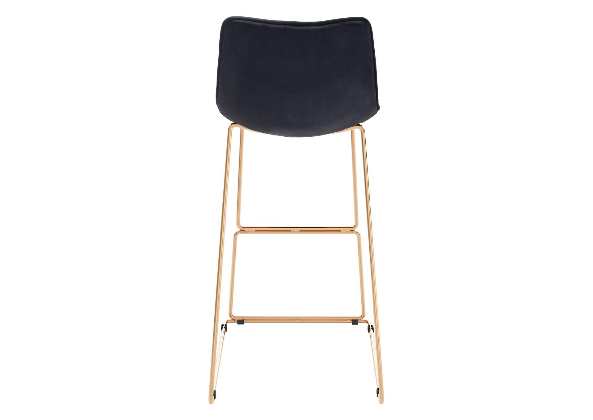Adele Barstool (Set Of 2) Black & Gold,Zuo