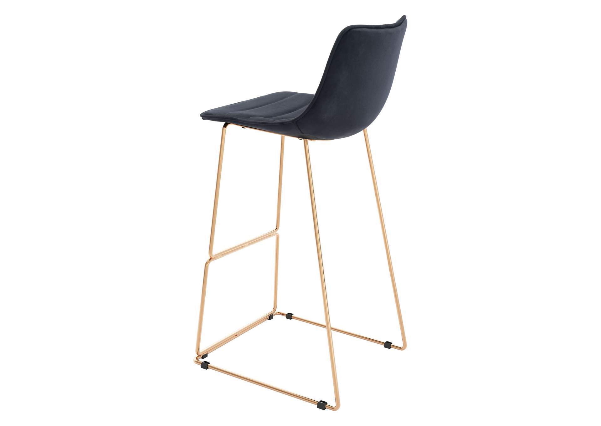 Adele Barstool (Set Of 2) Black & Gold,Zuo