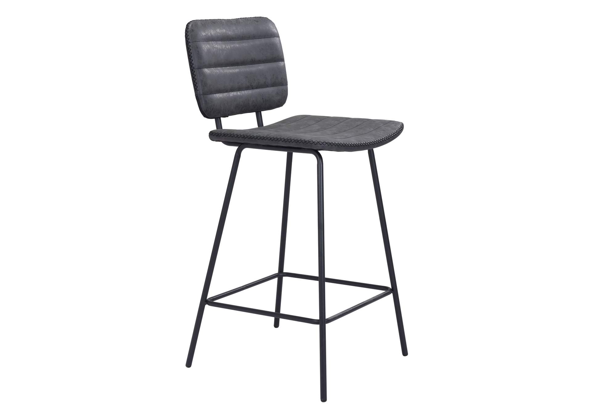 Boston Counter Stool (Set Of 2) Vintage Black,Zuo