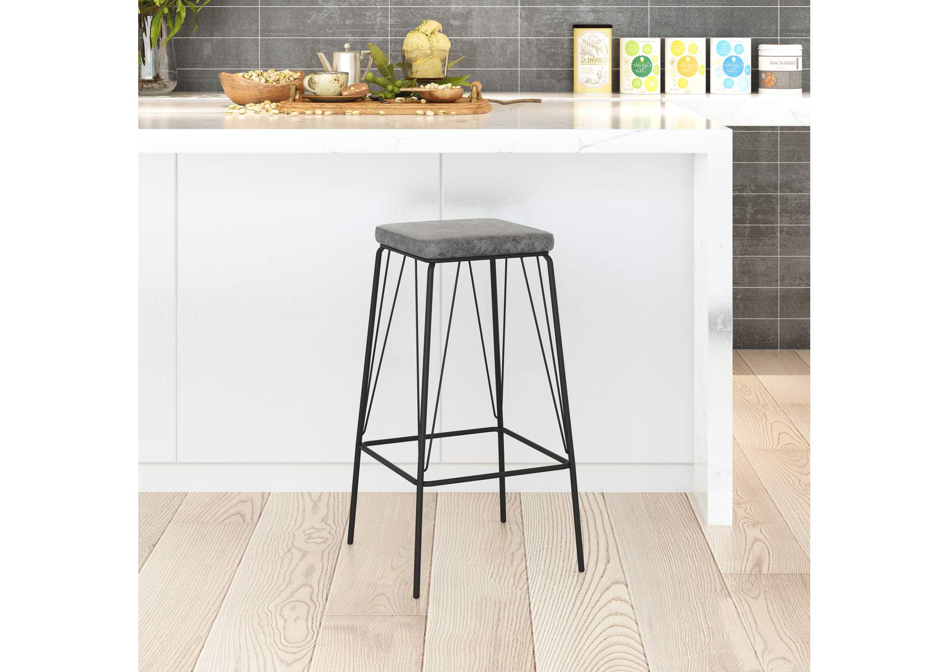Samuel Barstool (Set Of 2) Vintage Black,Zuo