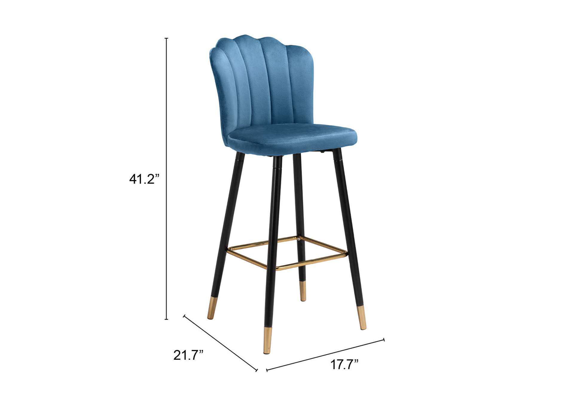 Zinclair Barstool Blue,Zuo
