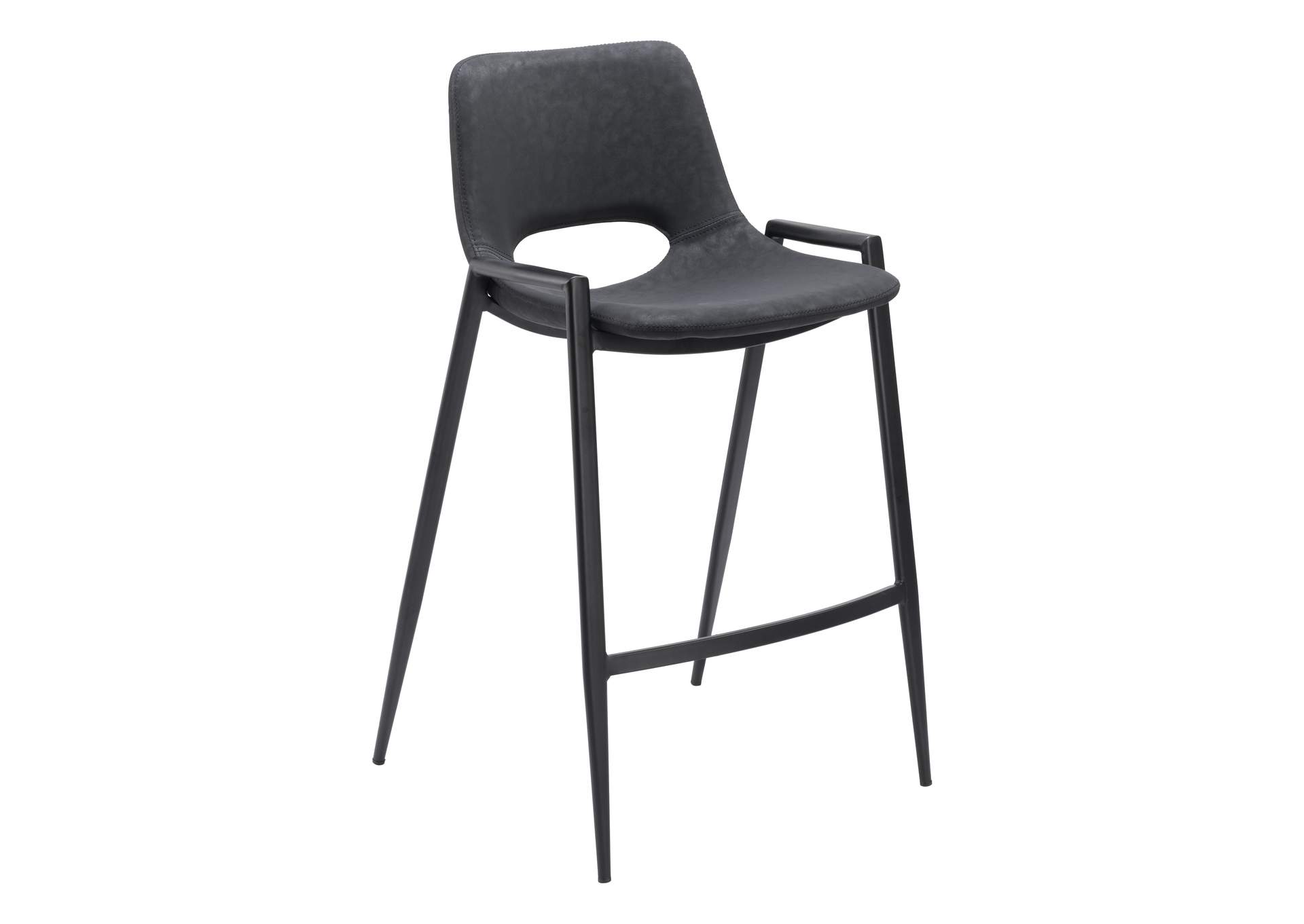 Desi Counter Stool (Set Of 2) Black,Zuo