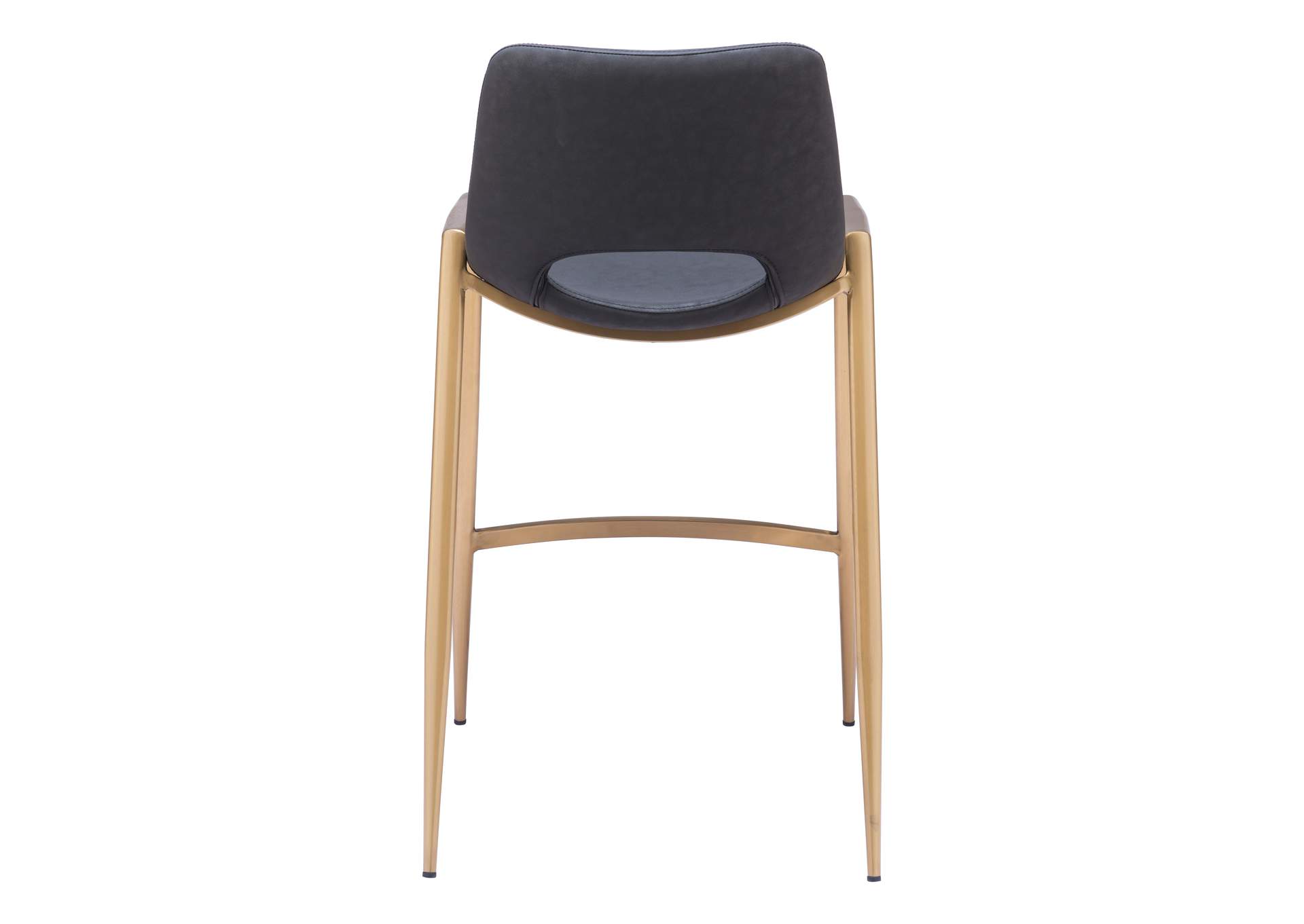 Desi Counter Stool (Set Of 2) Black & Gold,Zuo