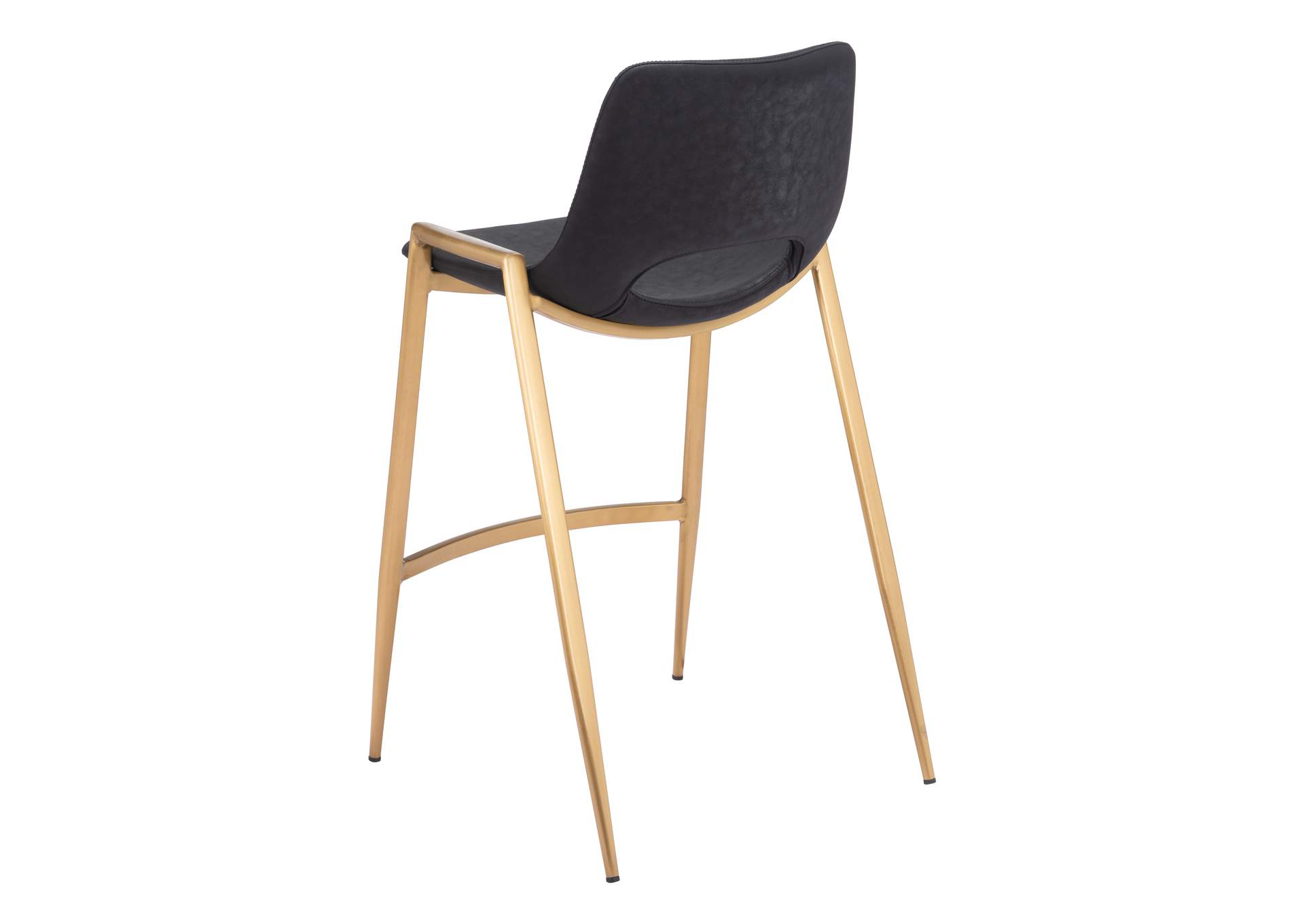 Desi Counter Stool (Set Of 2) Black & Gold,Zuo