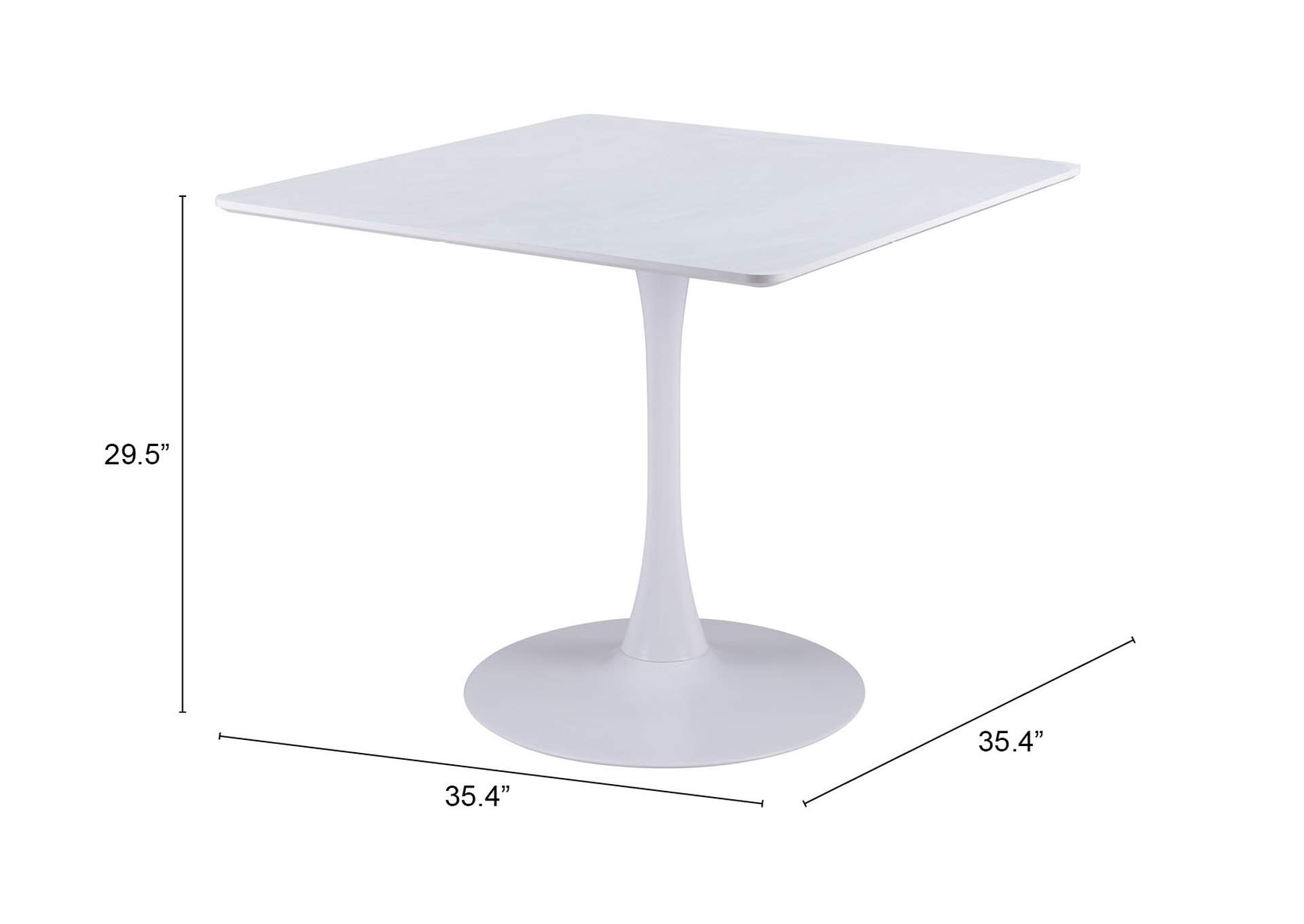 Molly Dining Table White,Zuo