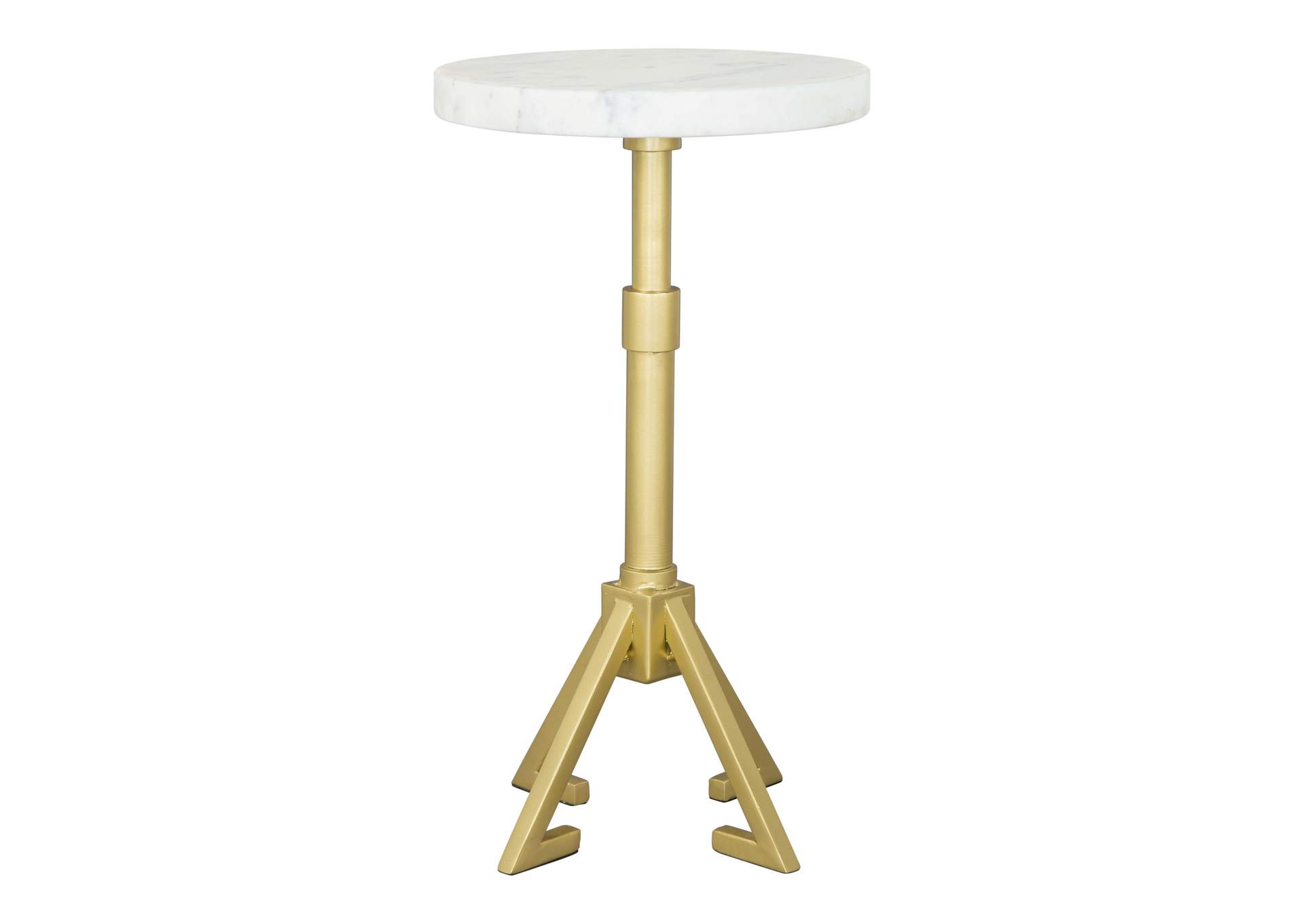 Maurice Side Table White & Gold,Zuo