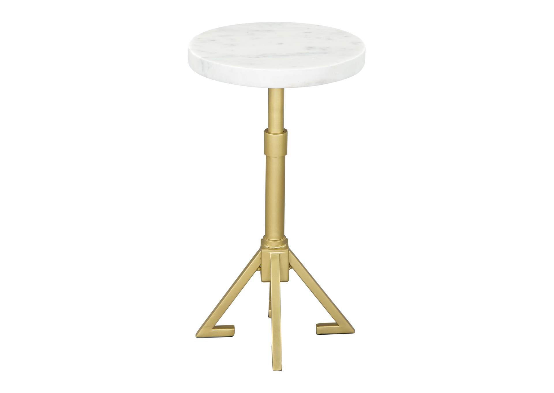 Maurice Side Table White & Gold,Zuo