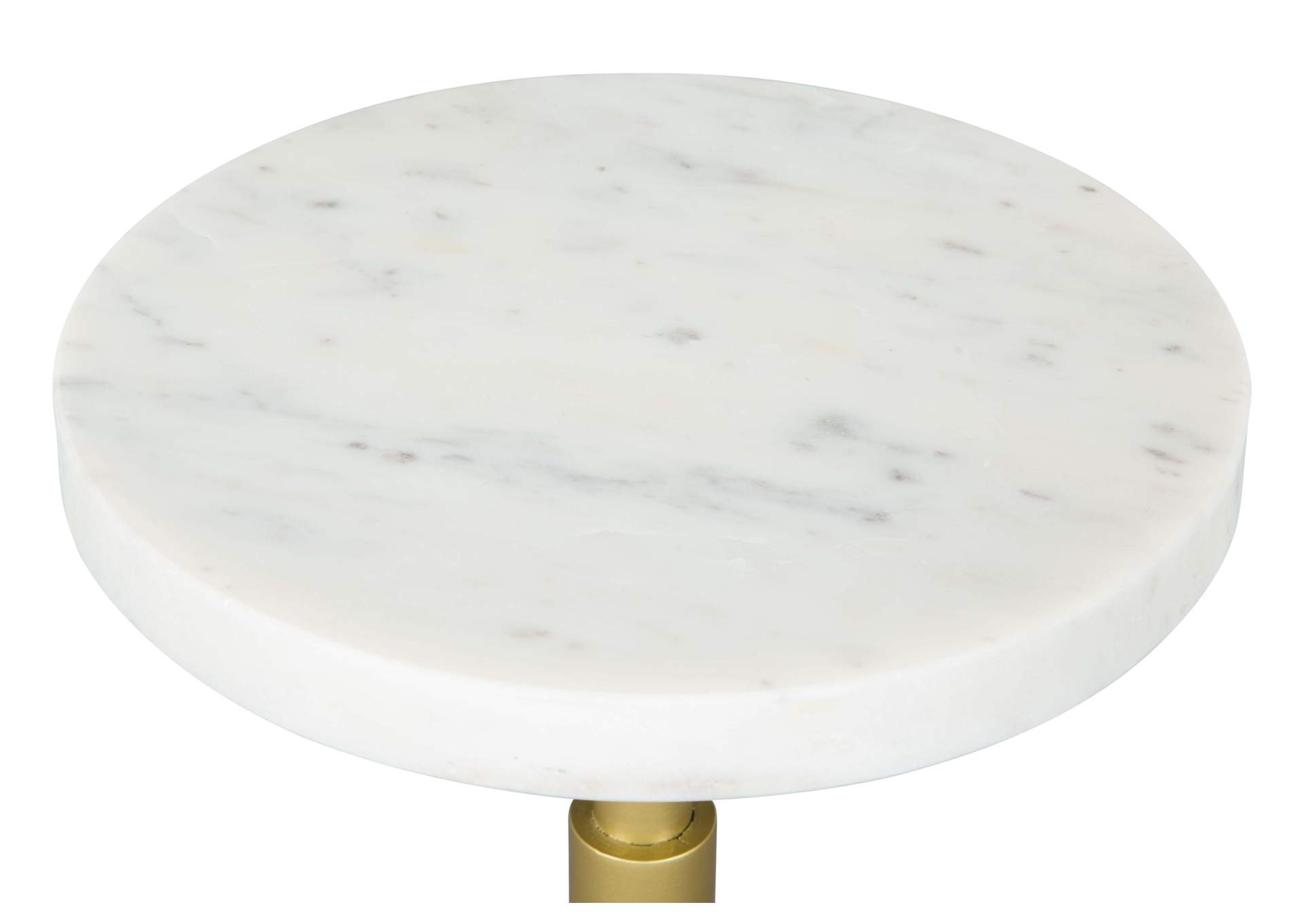Maurice Side Table White & Gold,Zuo