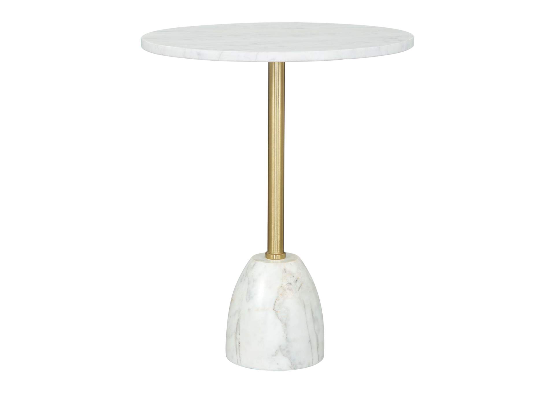 Cynthia Side Table White & Gold,Zuo