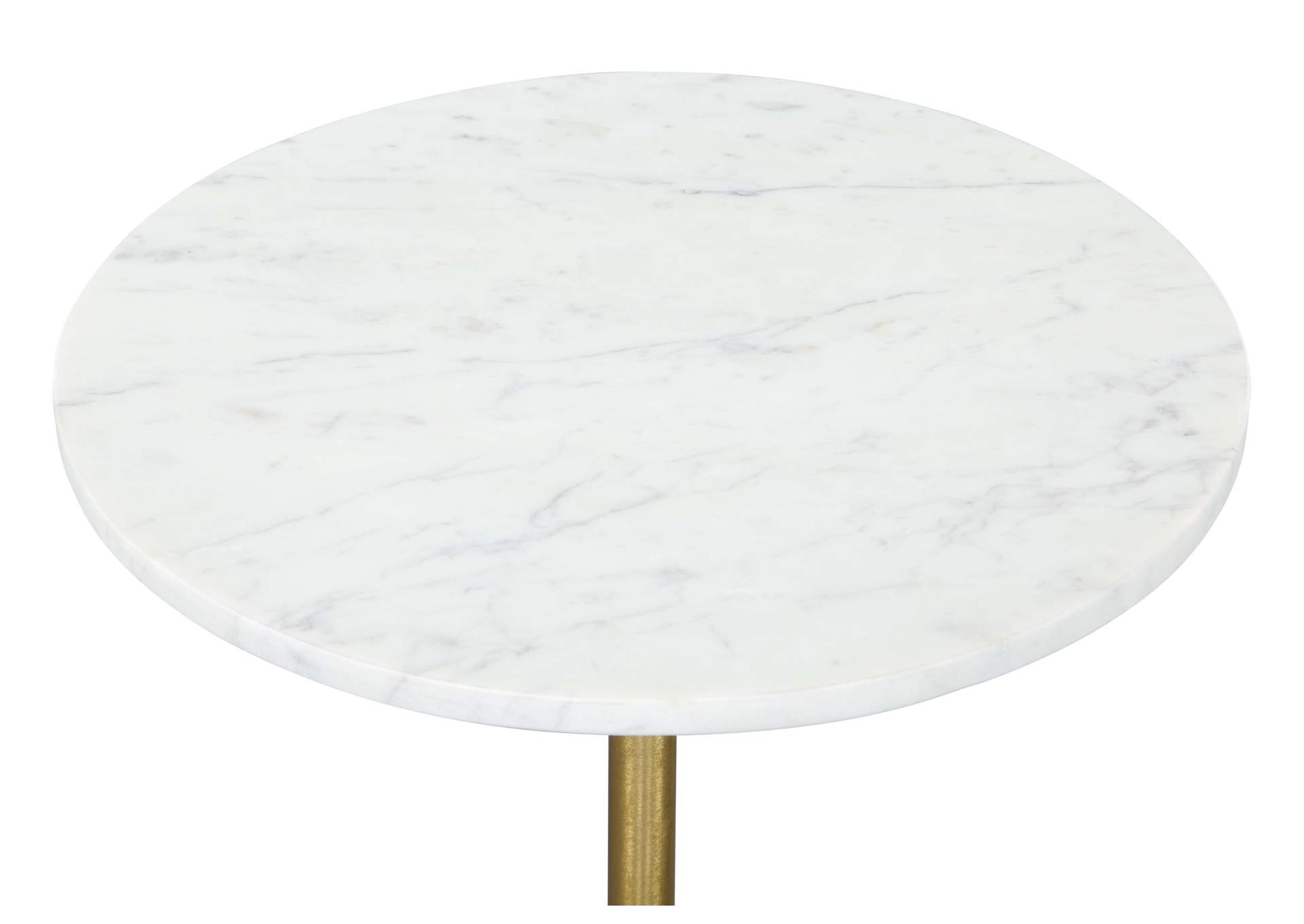 Cynthia Side Table White & Gold,Zuo
