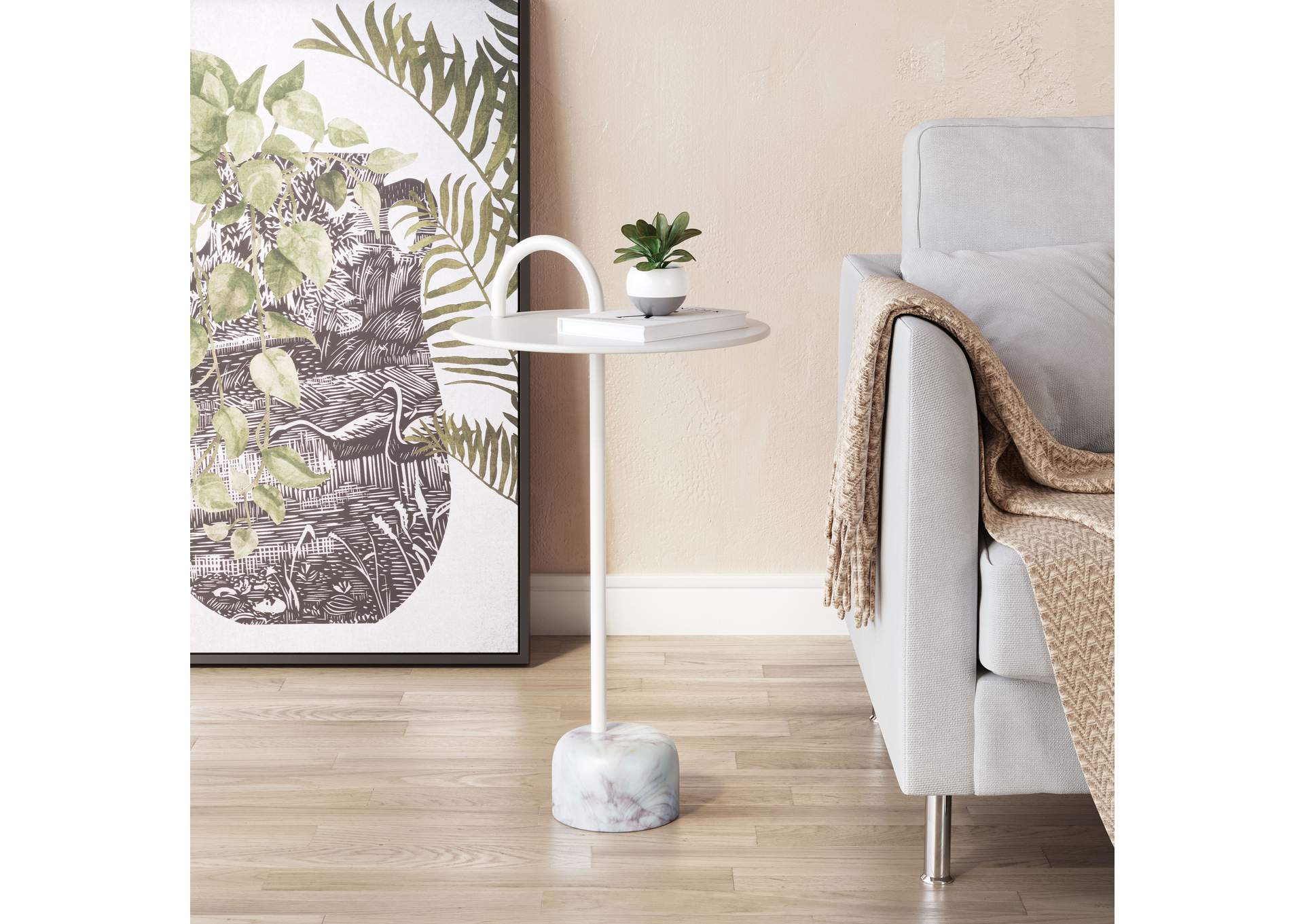 Will Side Table White,Zuo