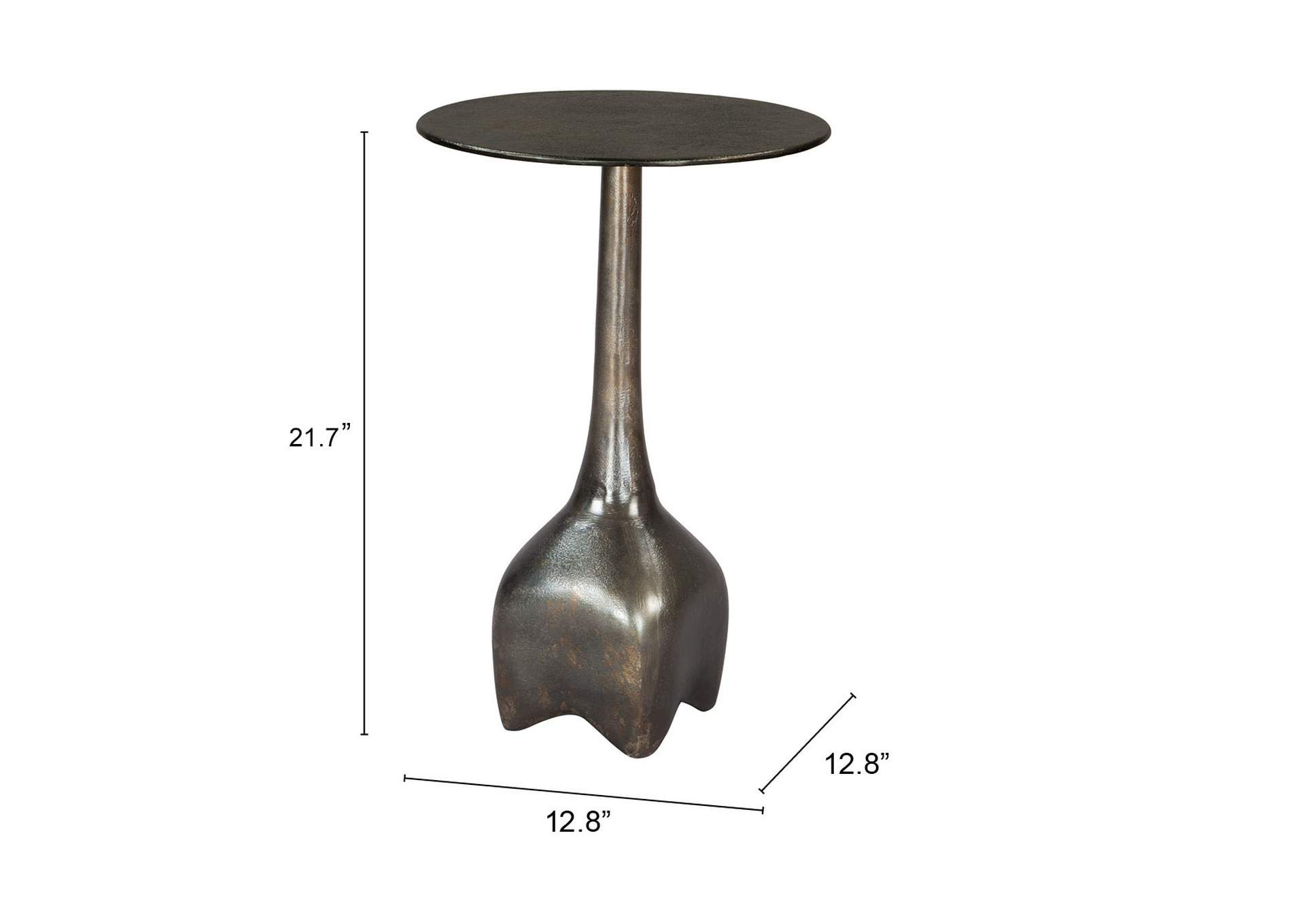 Lexi Side Table Charcoal,Zuo