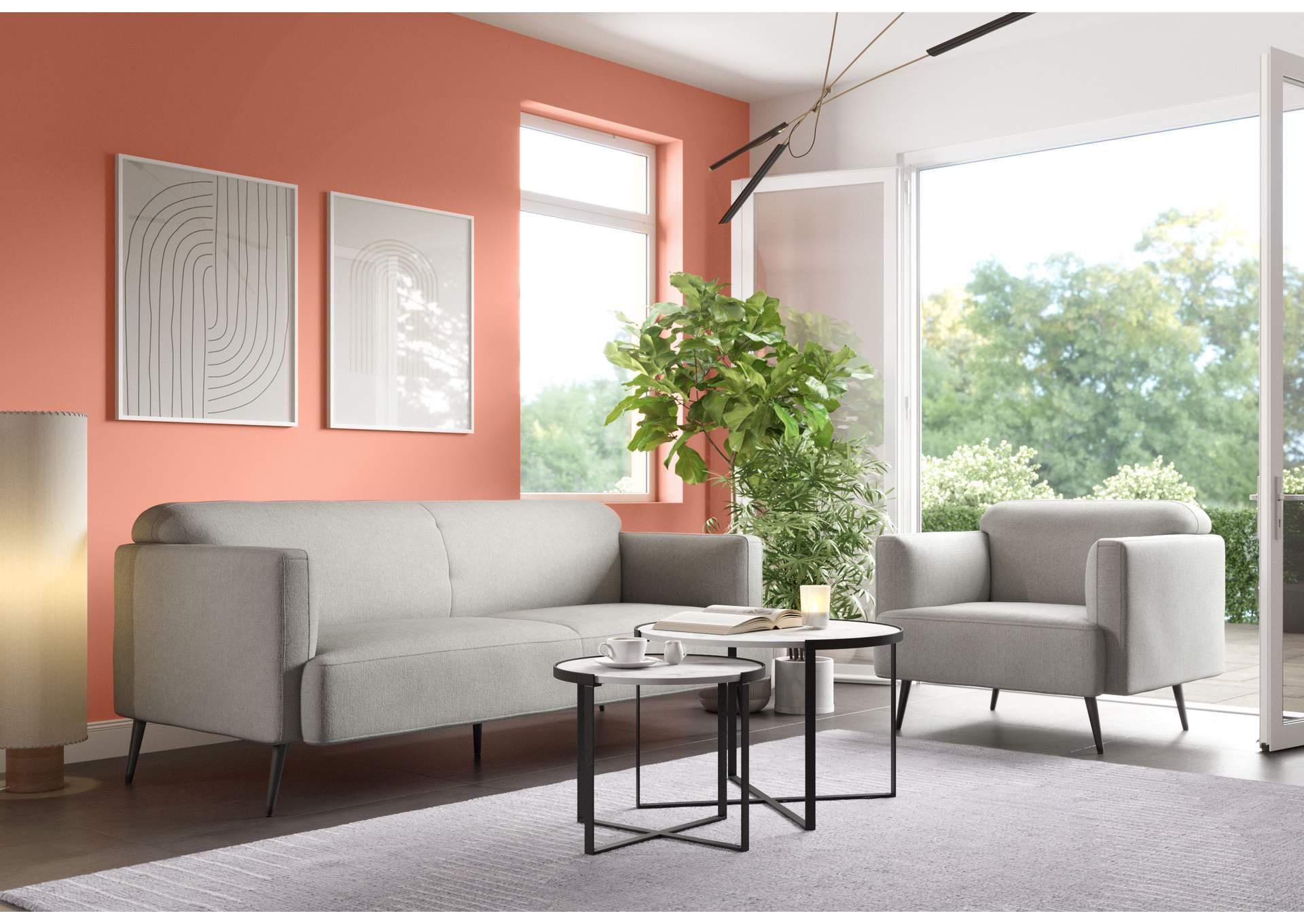 Amsterdam Arm Chair Light Gray,Zuo