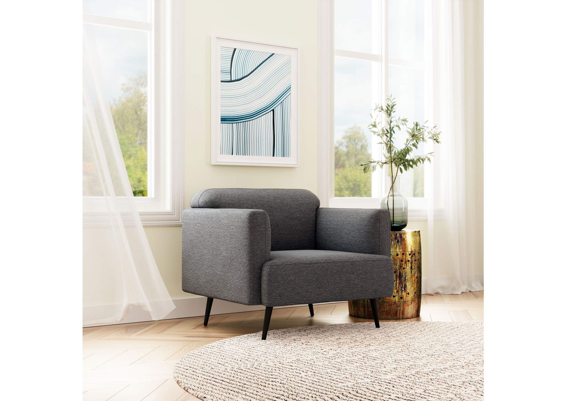 Amsterdam Arm Chair Slate,Zuo