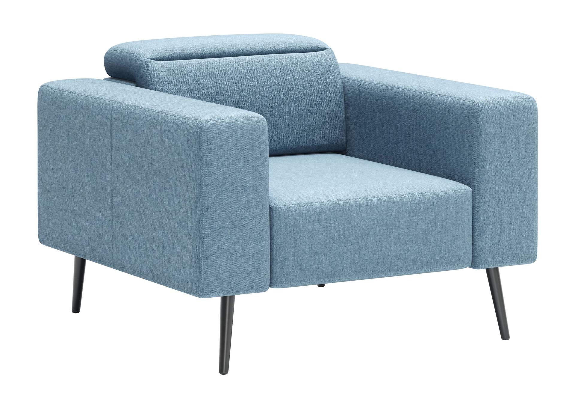 Milan Arm Chair Blue,Zuo