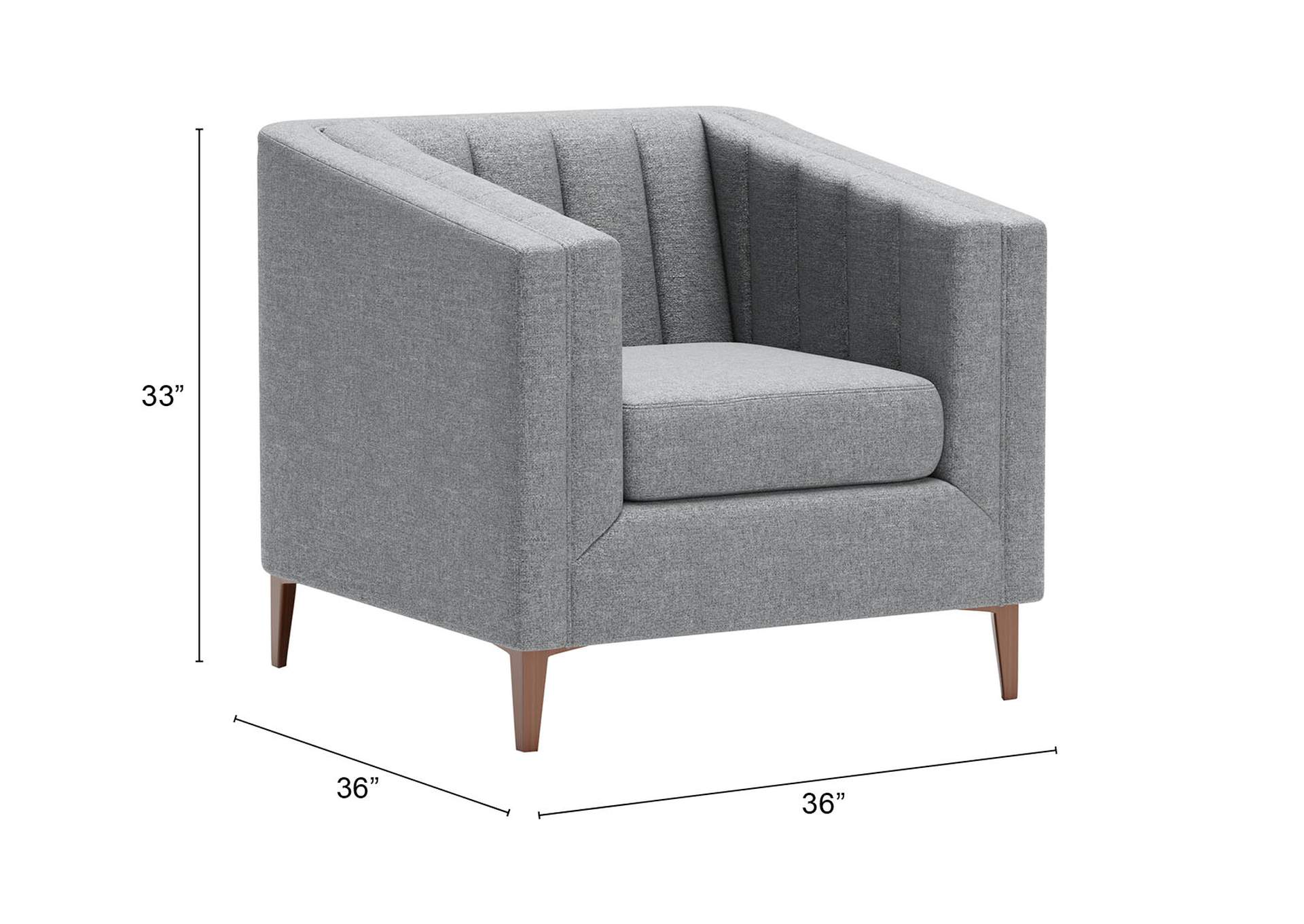 Nantucket Arm Chair Dark Gray,Zuo