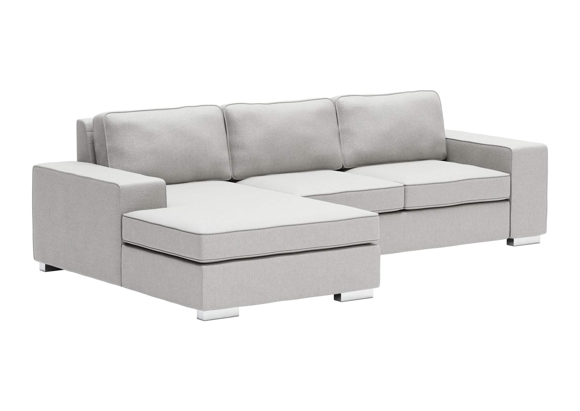 Brickell Sectional Light Gray,Zuo