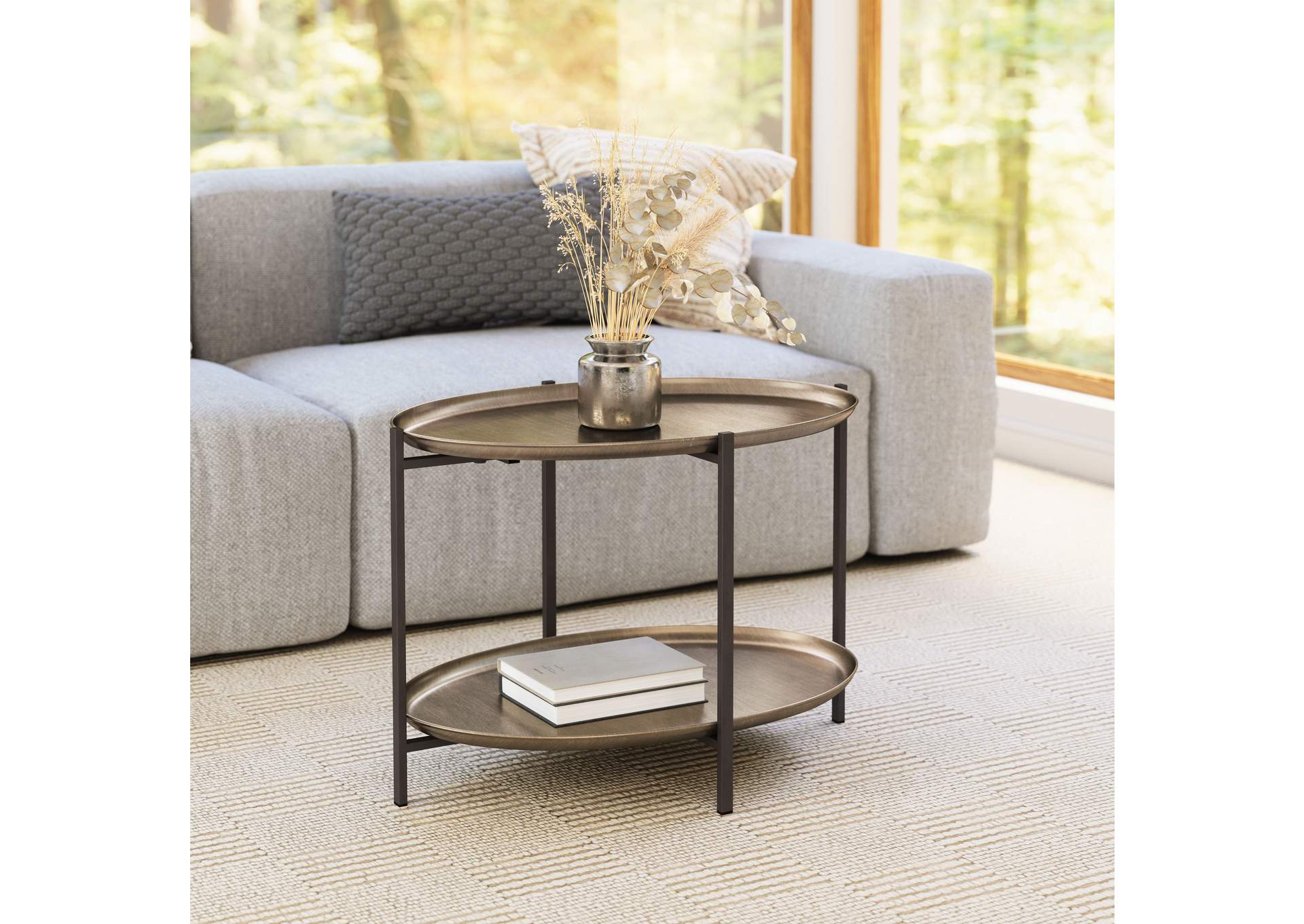 Bronson Coffee Table Bronze,Zuo