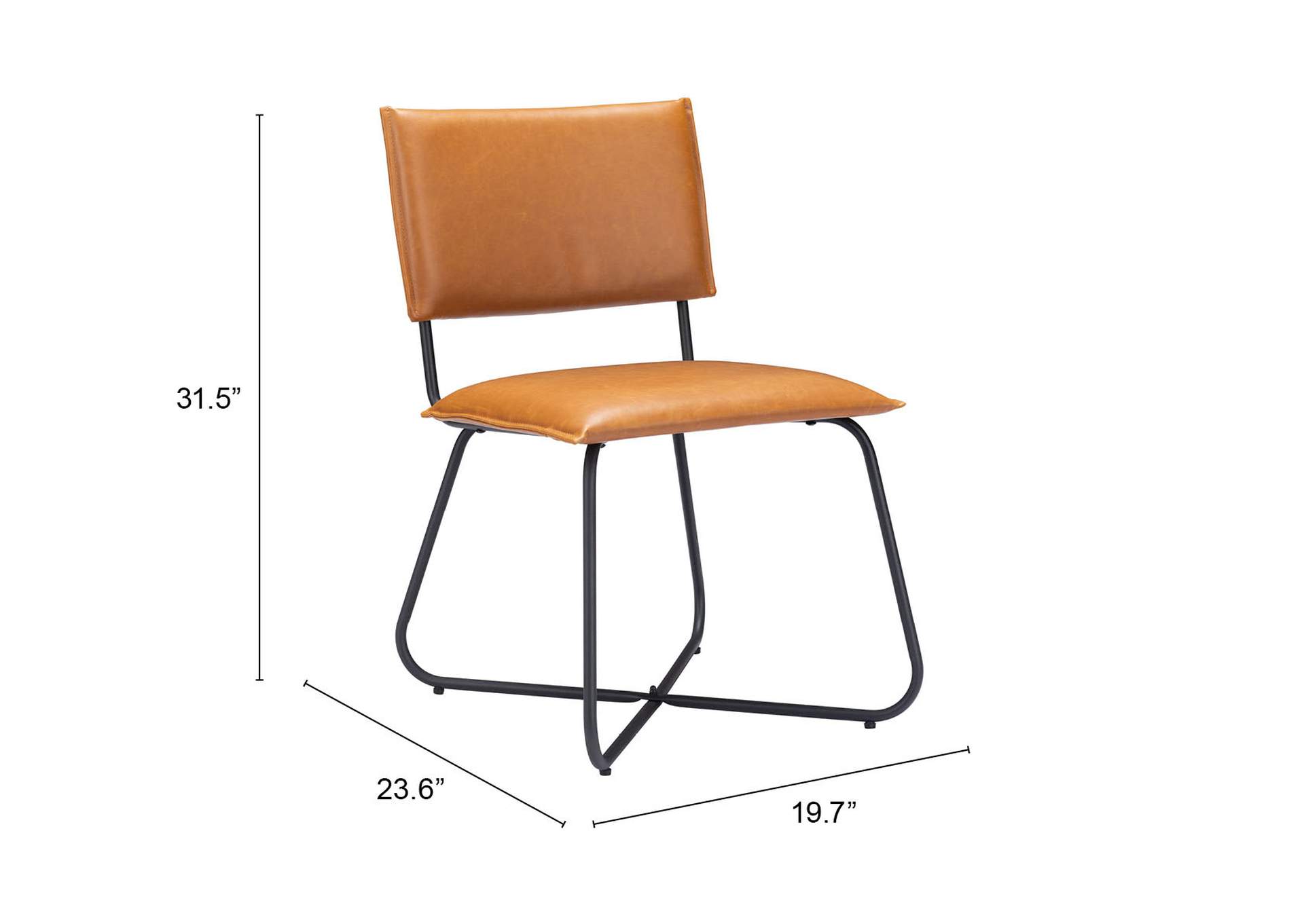 Grantham Dining Chair (Set Of 2) Tan,Zuo