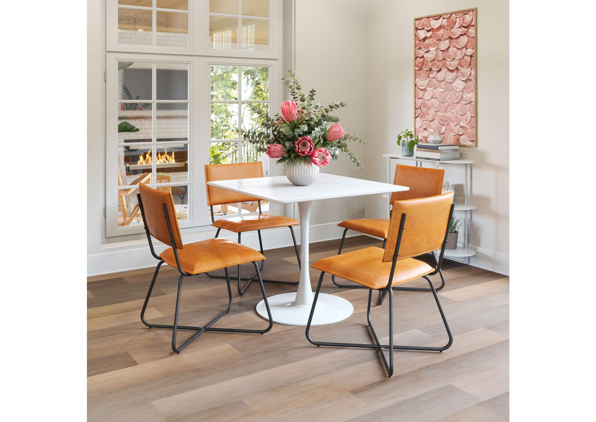 Grantham Dining Chair (Set Of 2) Tan,Zuo