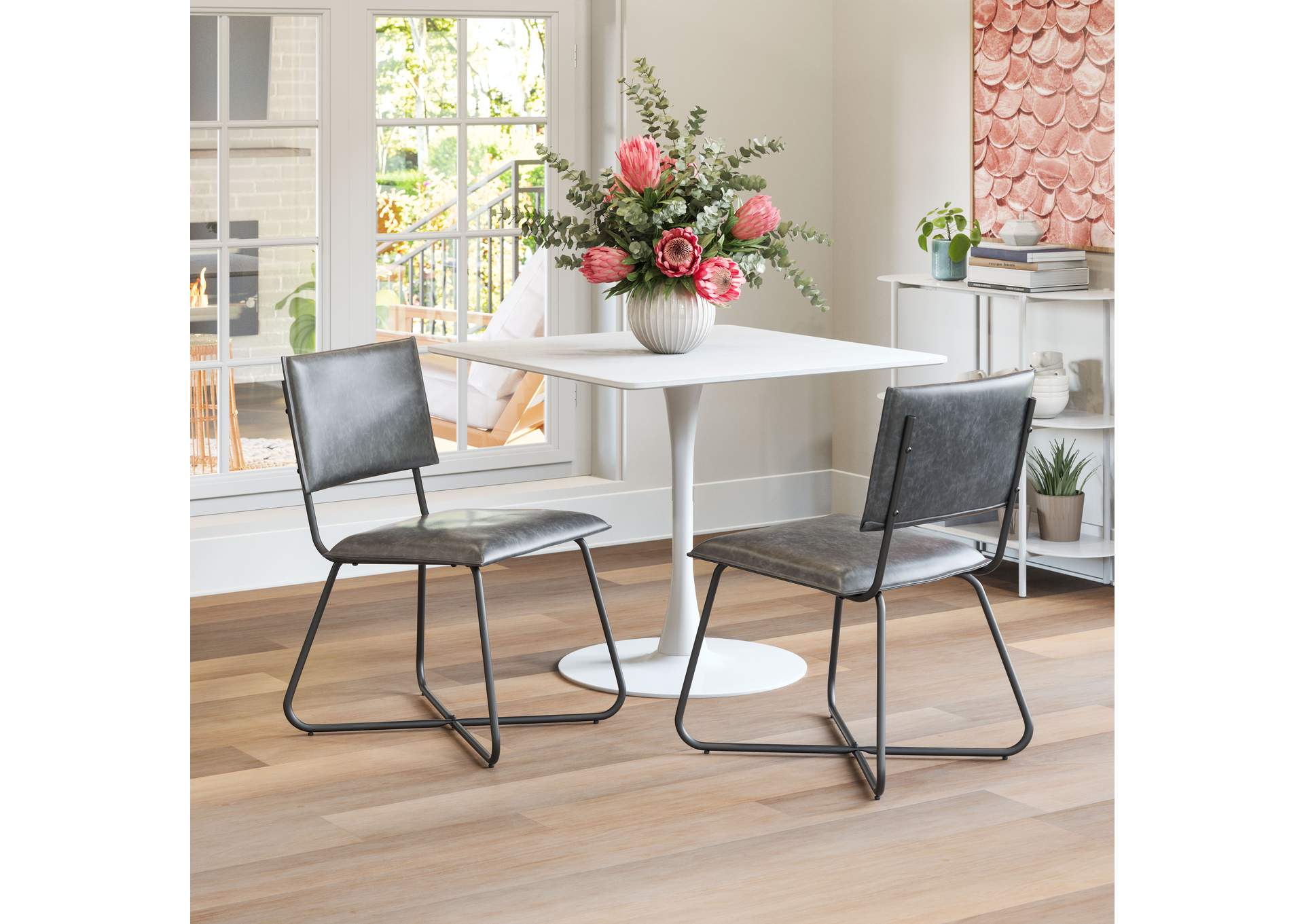 Grantham Dining Chair (Set Of 2) Vintage Gray,Zuo