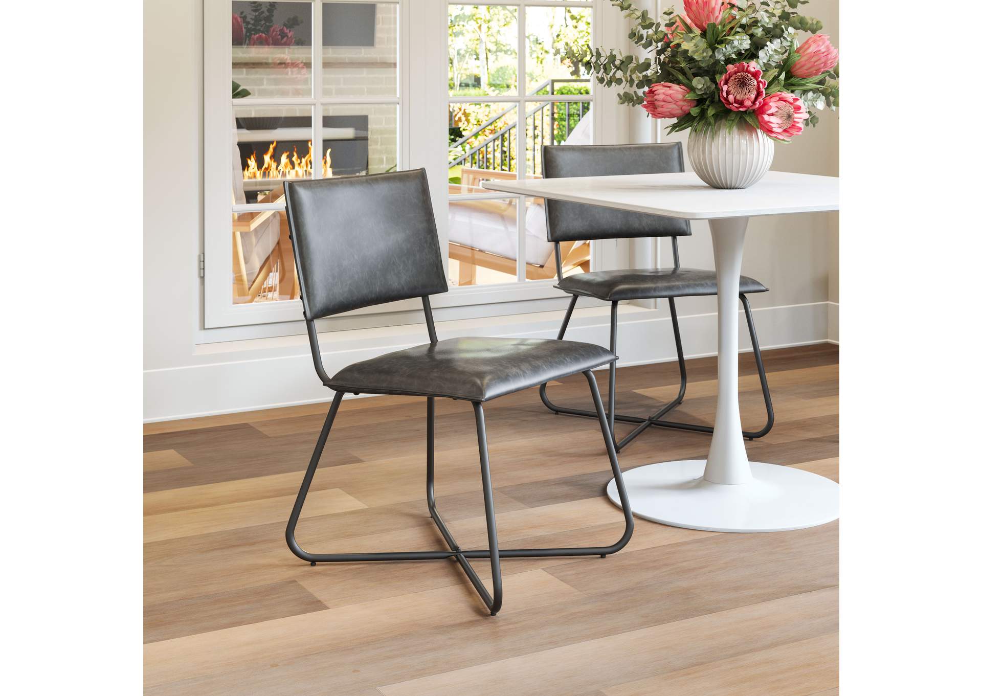 Grantham Dining Chair (Set Of 2) Vintage Gray,Zuo