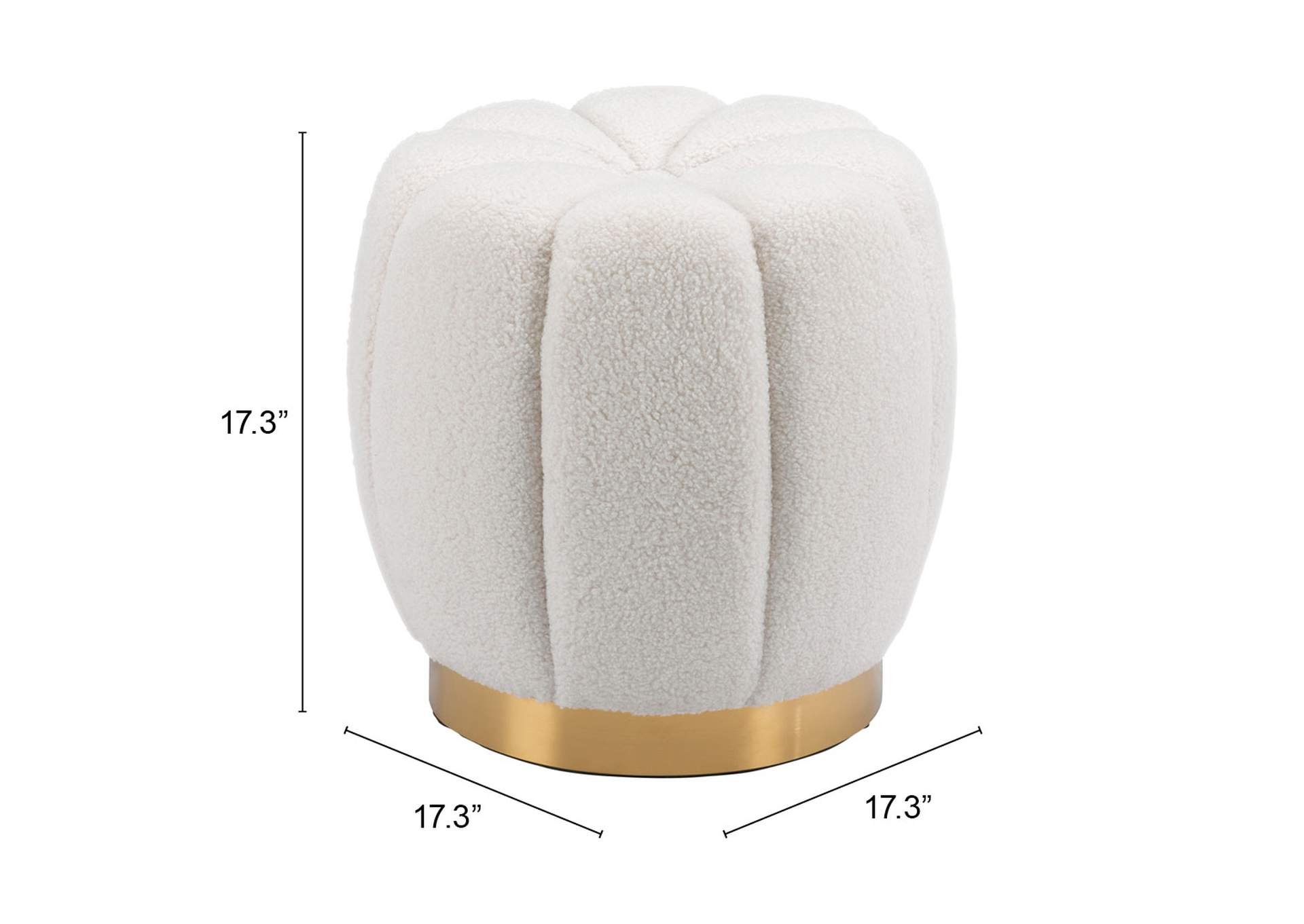 Napa Ottoman Ivory,Zuo