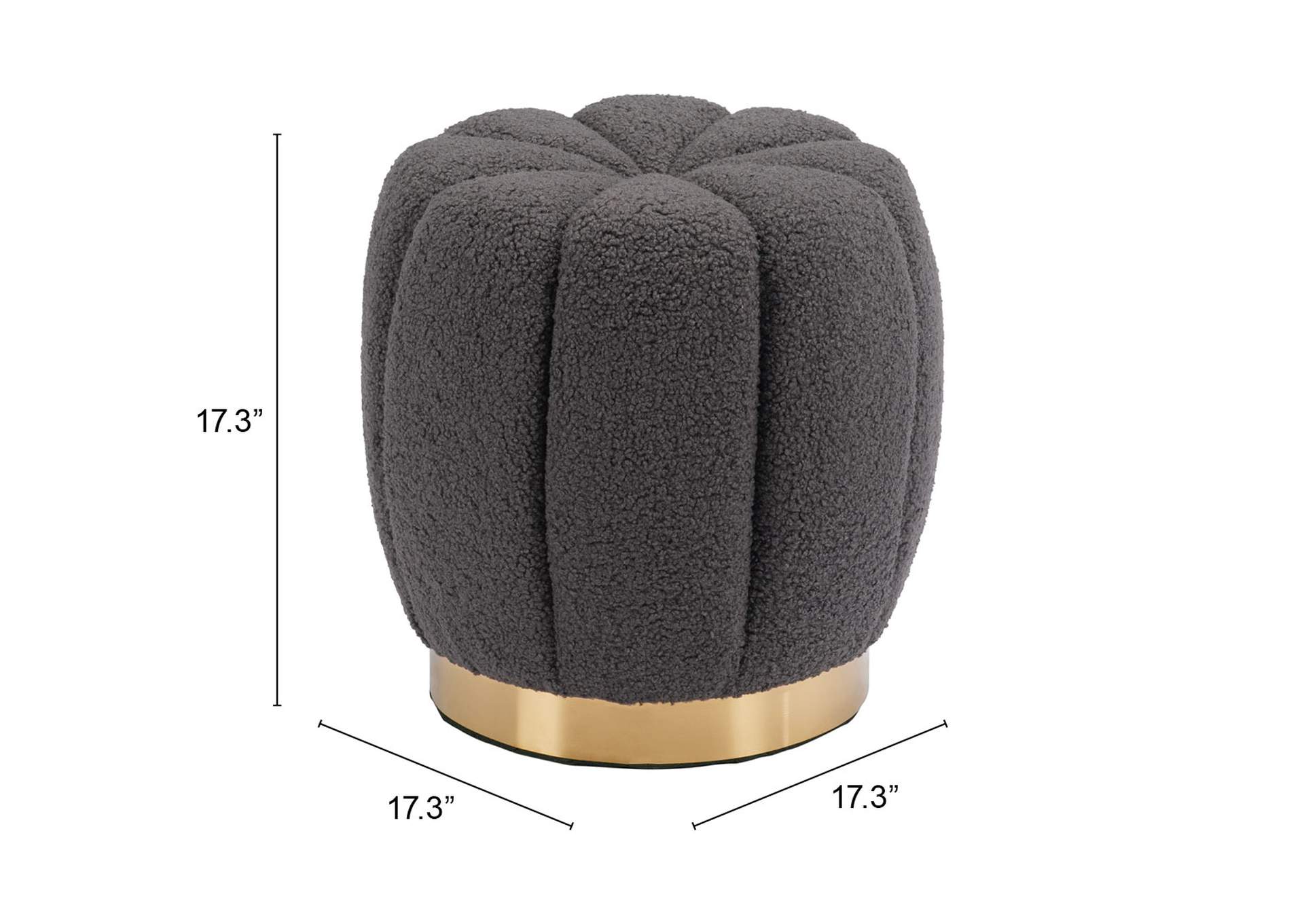 Napa Ottoman Dark Gray,Zuo