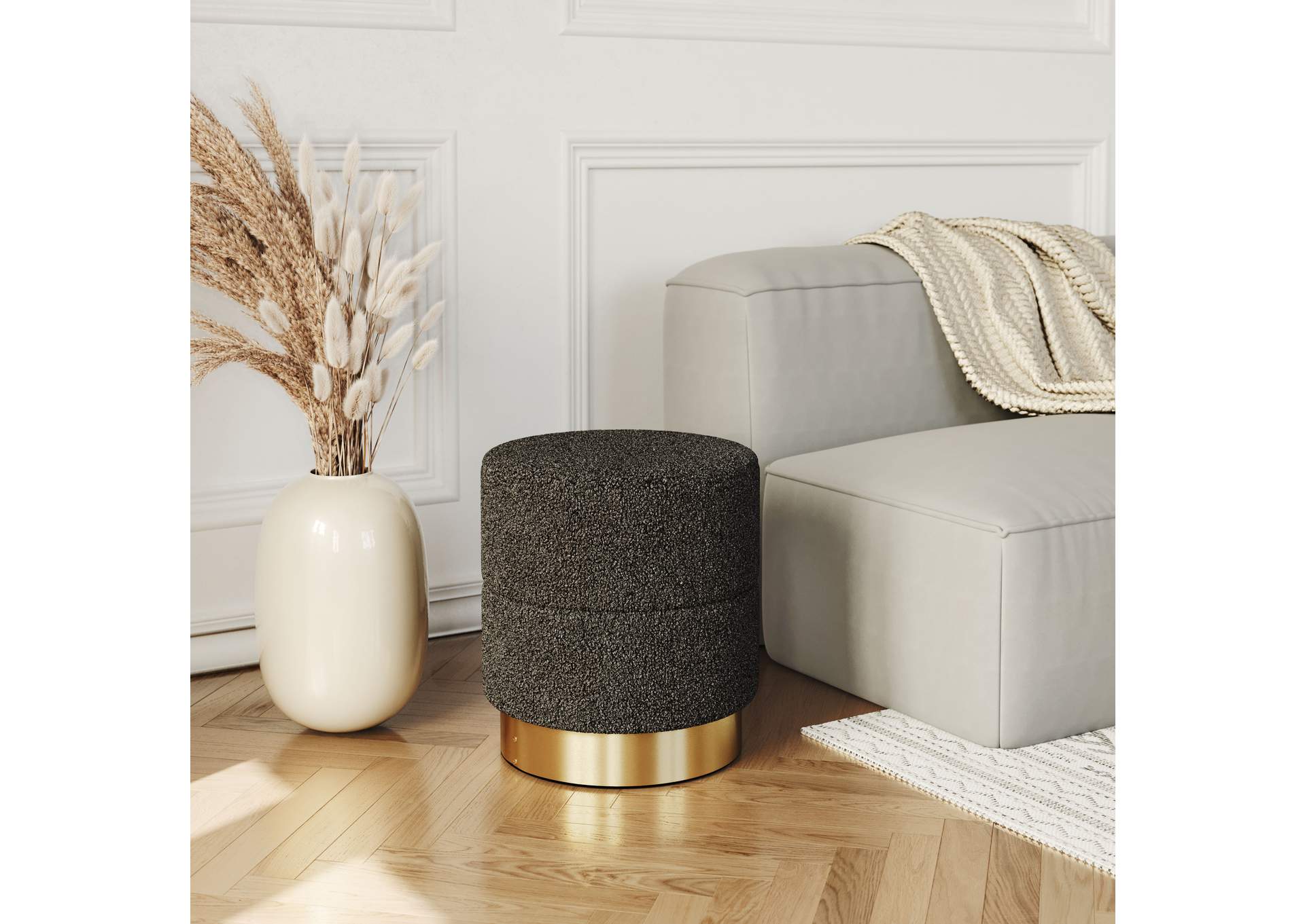 Eureka Ottoman Dark Gray,Zuo
