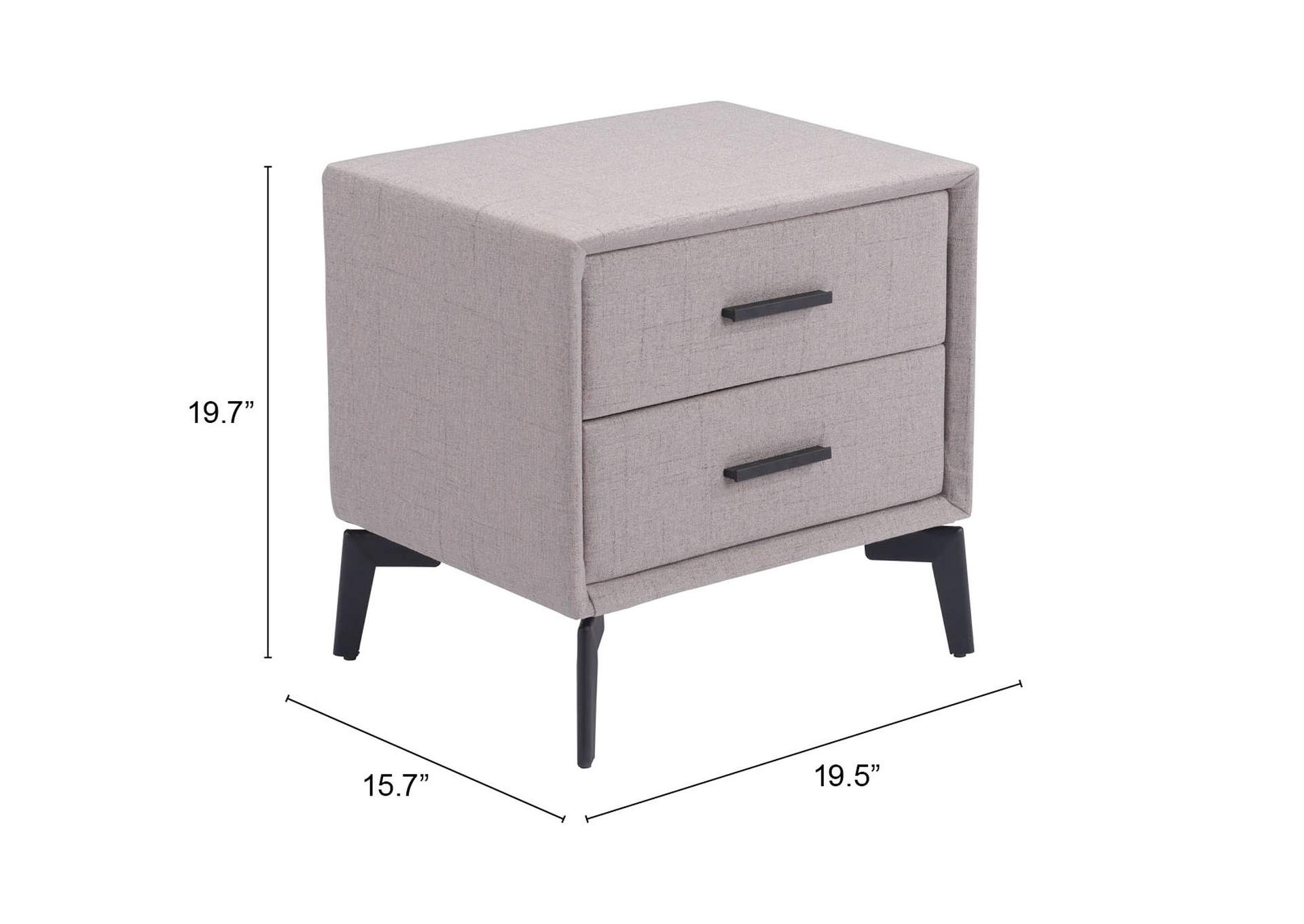 Halle Side Table Gray,Zuo