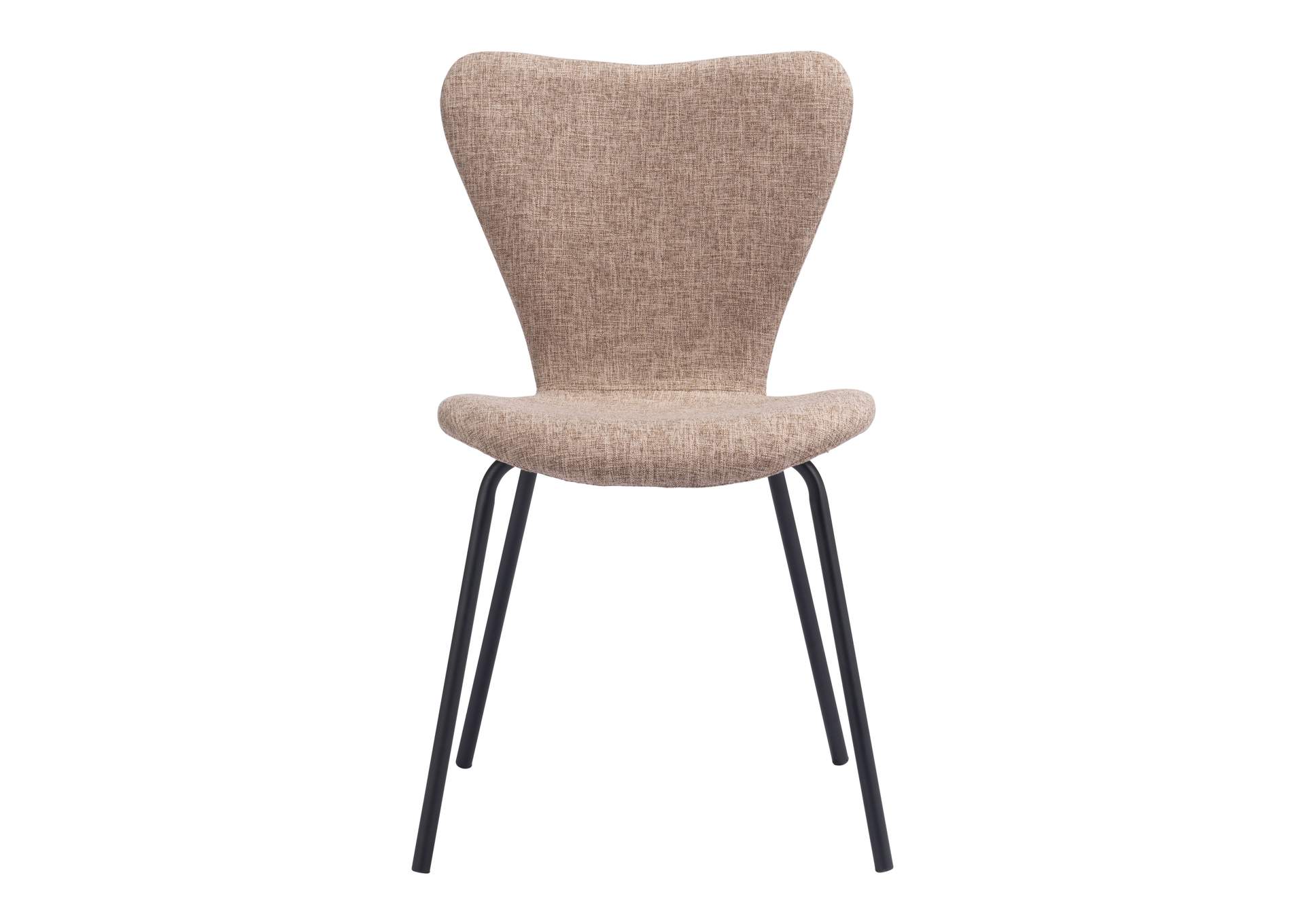 Tollo Dining Chair (Set Of 2) Brown,Zuo