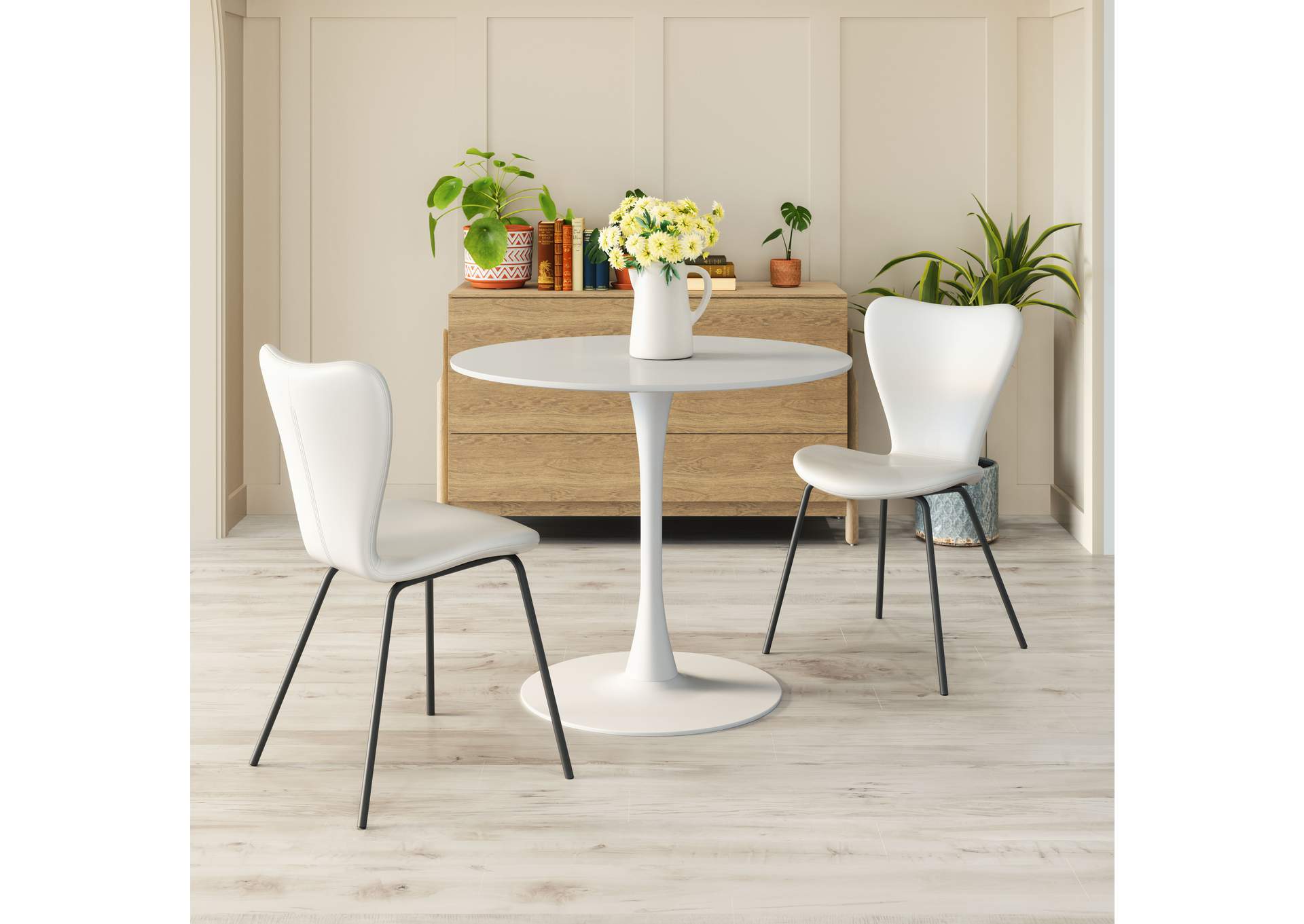 Torlo Dining Chair (Set Of 2) White,Zuo