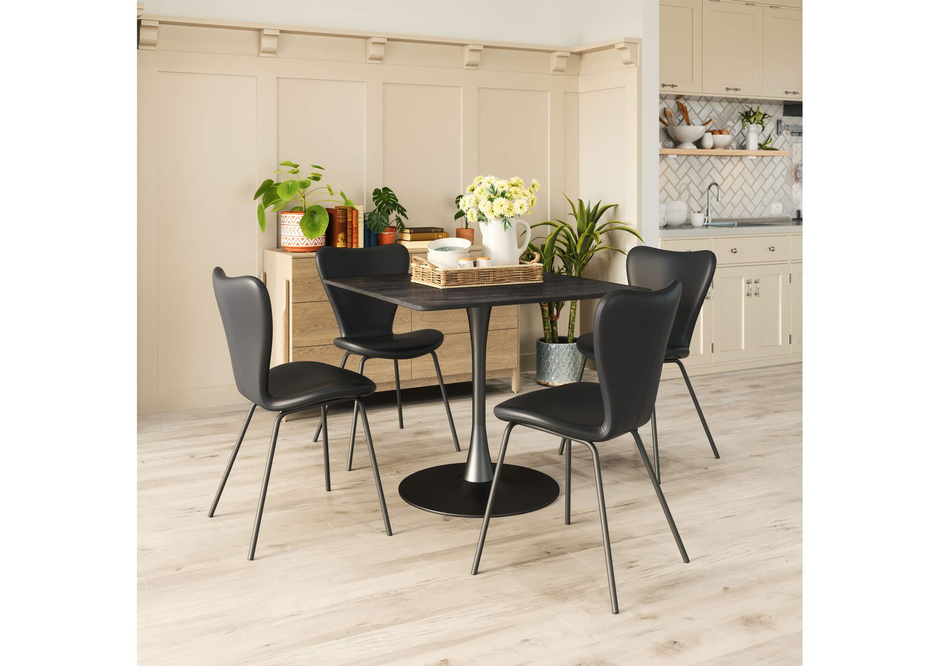 Torlo Dining Chair (Set Of 2) Black,Zuo