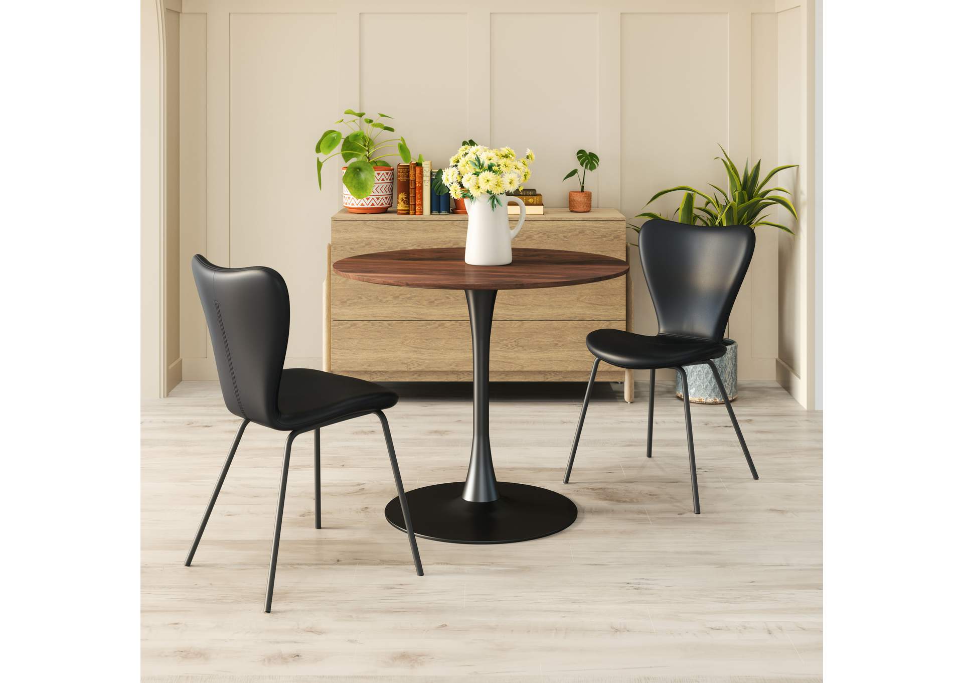 Torlo Dining Chair (Set Of 2) Black,Zuo