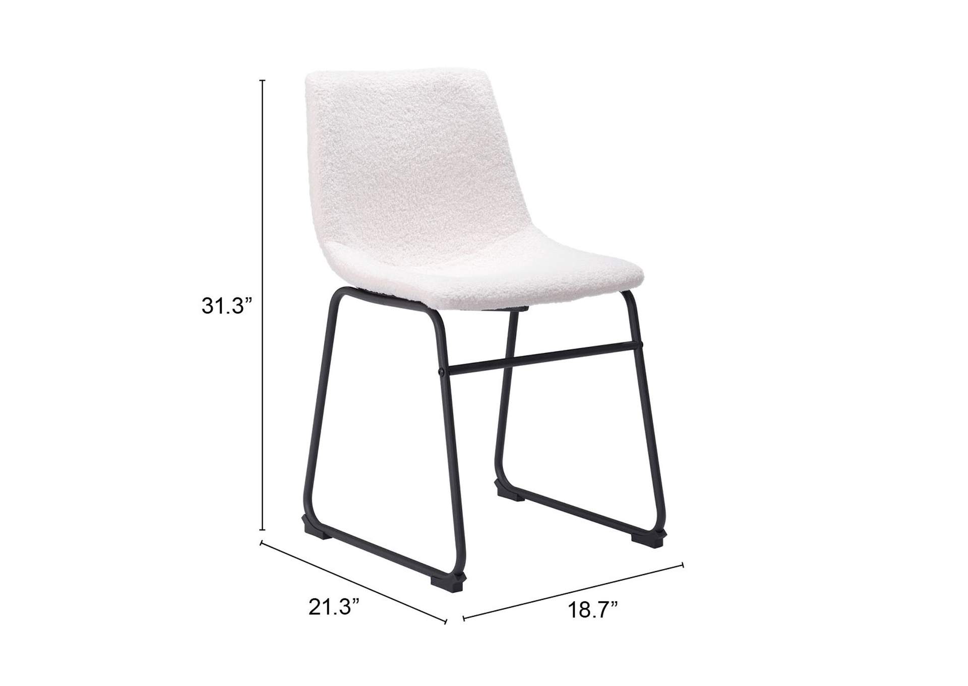 Smart Dining Chair (Set Of 2) Ivory,Zuo