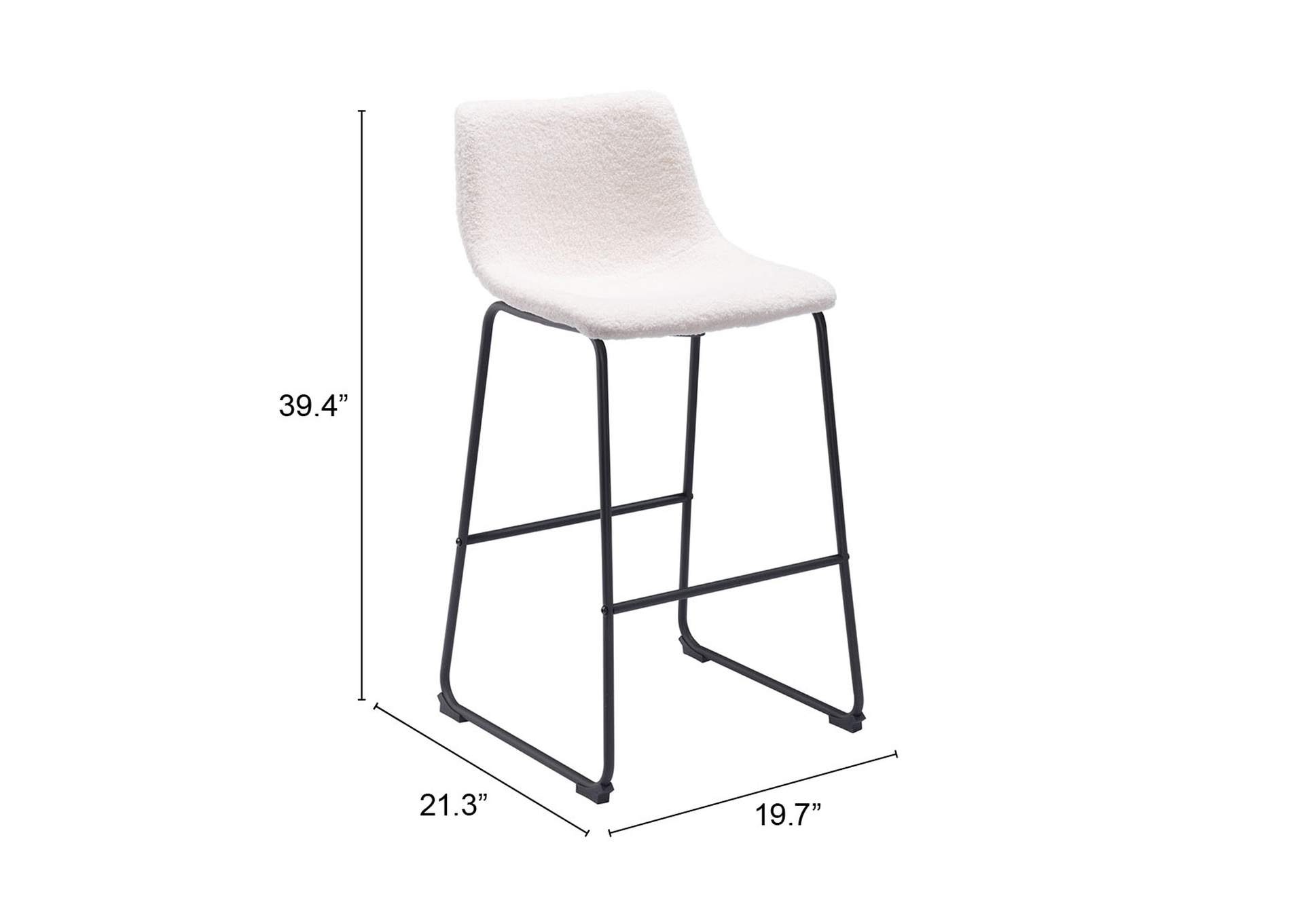 Smart Barstool (Set Of 2) Ivory,Zuo