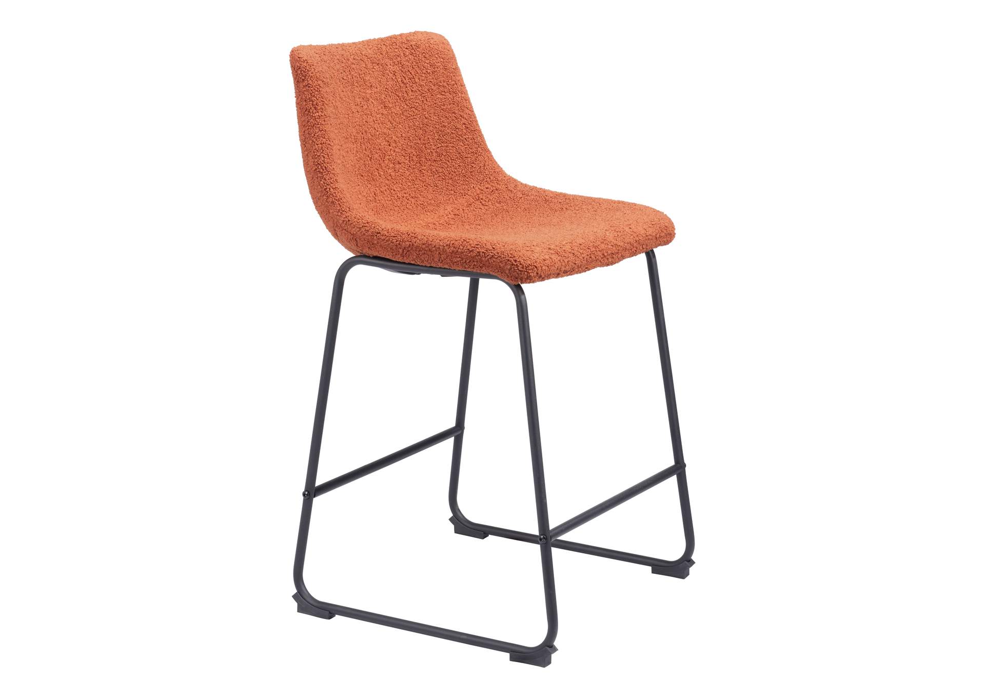 Smart Counter Stool (Set Of 2) Burnt Orange,Zuo
