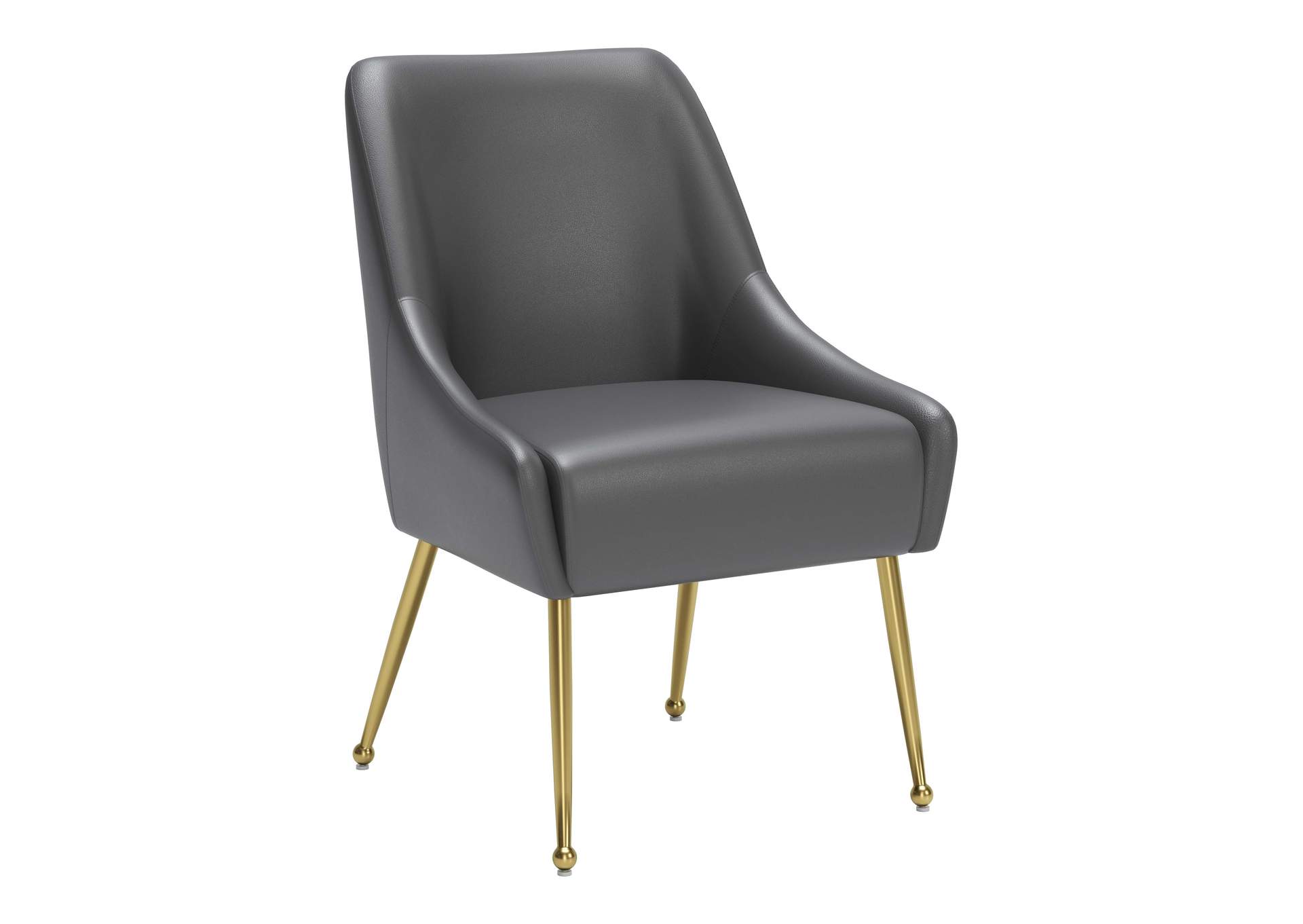Maxine Dining Chair Gray & Gold,Zuo