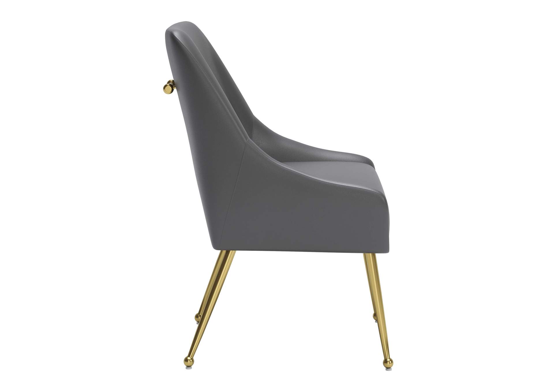 Maxine Dining Chair Gray & Gold,Zuo