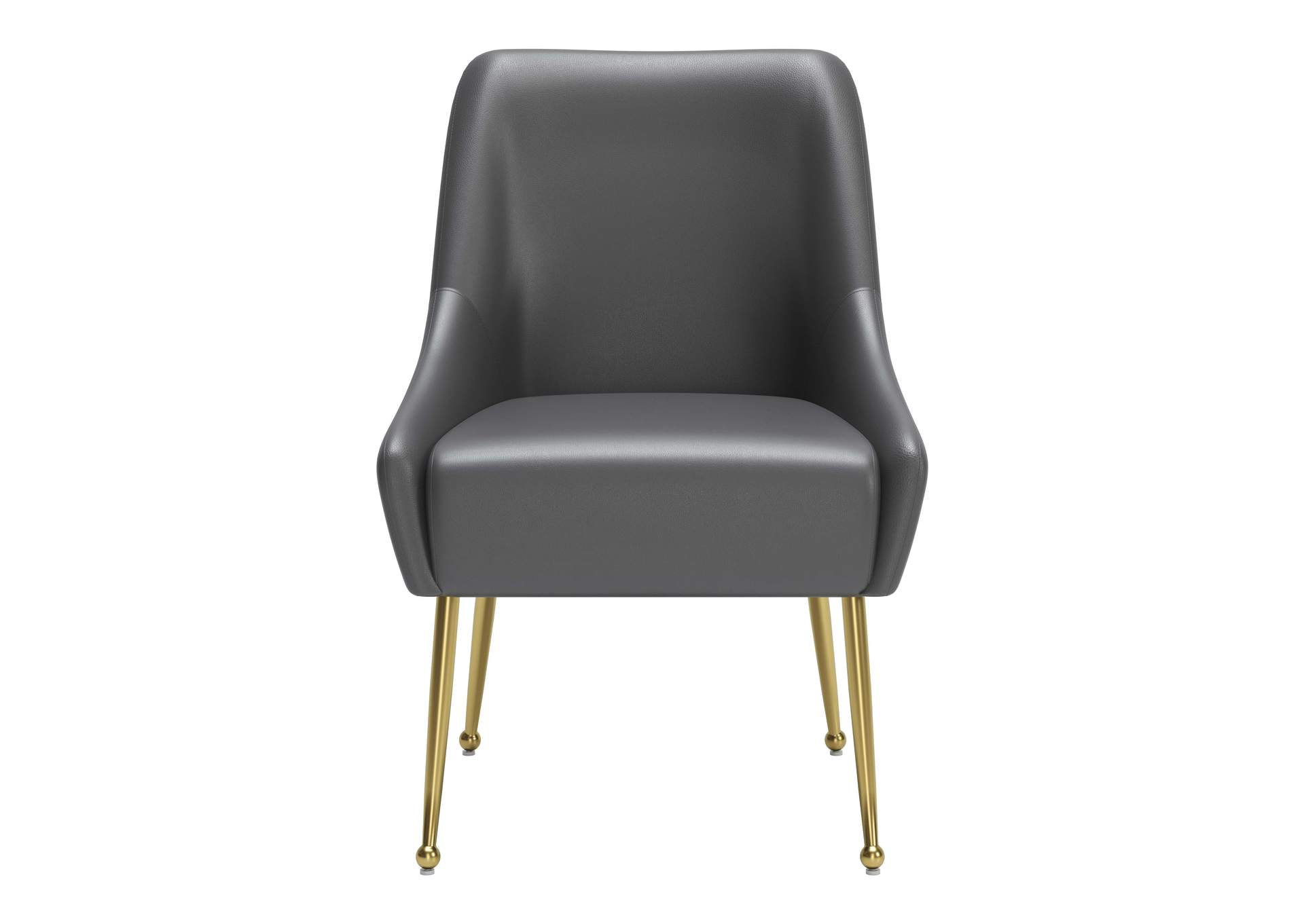 Maxine Dining Chair Gray & Gold,Zuo